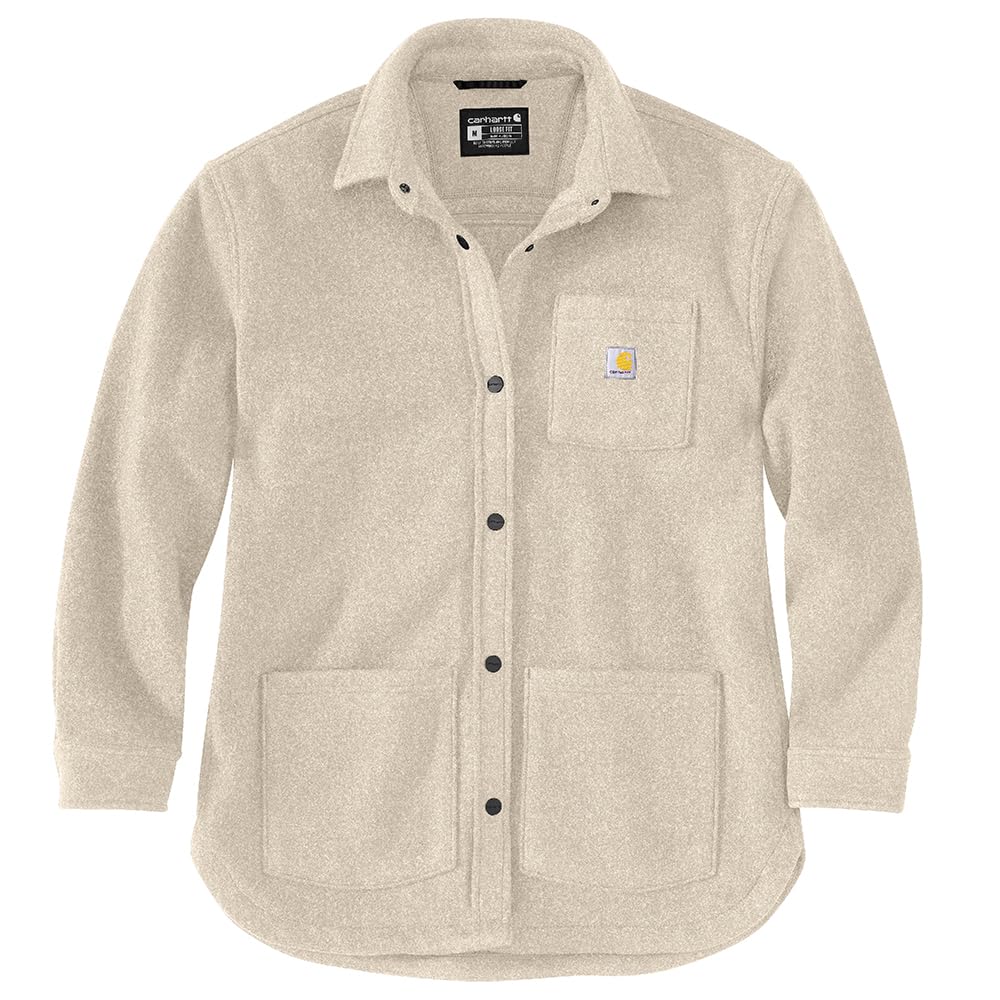 Carhartt Women's Loose Fit Fleece Shirt Jacket - Warm Winter Workwear for Outdoor Activities, Hiking & Casual Wear