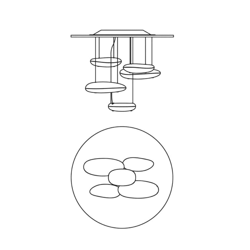 Stylish Mercury Ceiling Light Fixture - Modern LED Chandelier for Living Room, Bedroom & Dining Room - Energy Efficient Home Decor Lighting Solution
