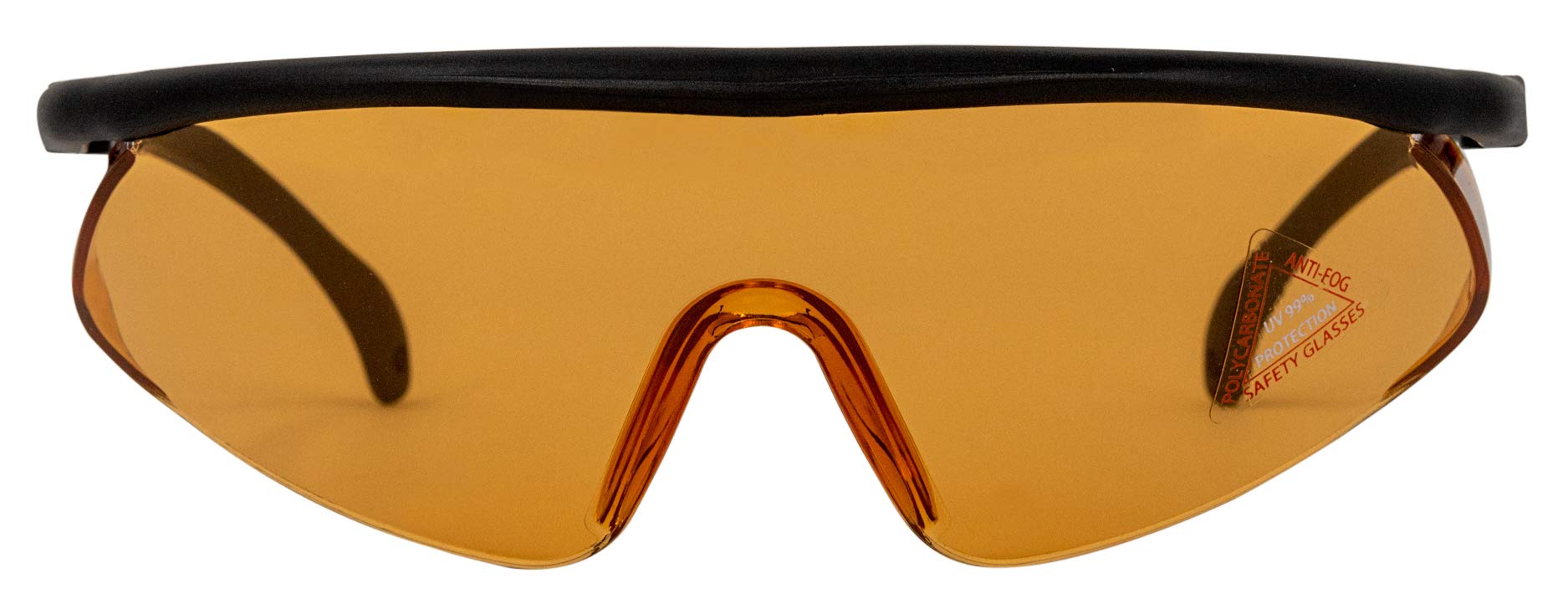 Simone Safety Glasses – Orange & Black Wrap Around Anti-Scratch Anti-Fog Lenses with UV Protection & Blue Light Blocking | ANSI Z87 Certified, Adjustable Temples, Built-in Side Shields, OTG Compatible | Perfect for Construction, Lab Work, Woodworking & Outdoor Activities