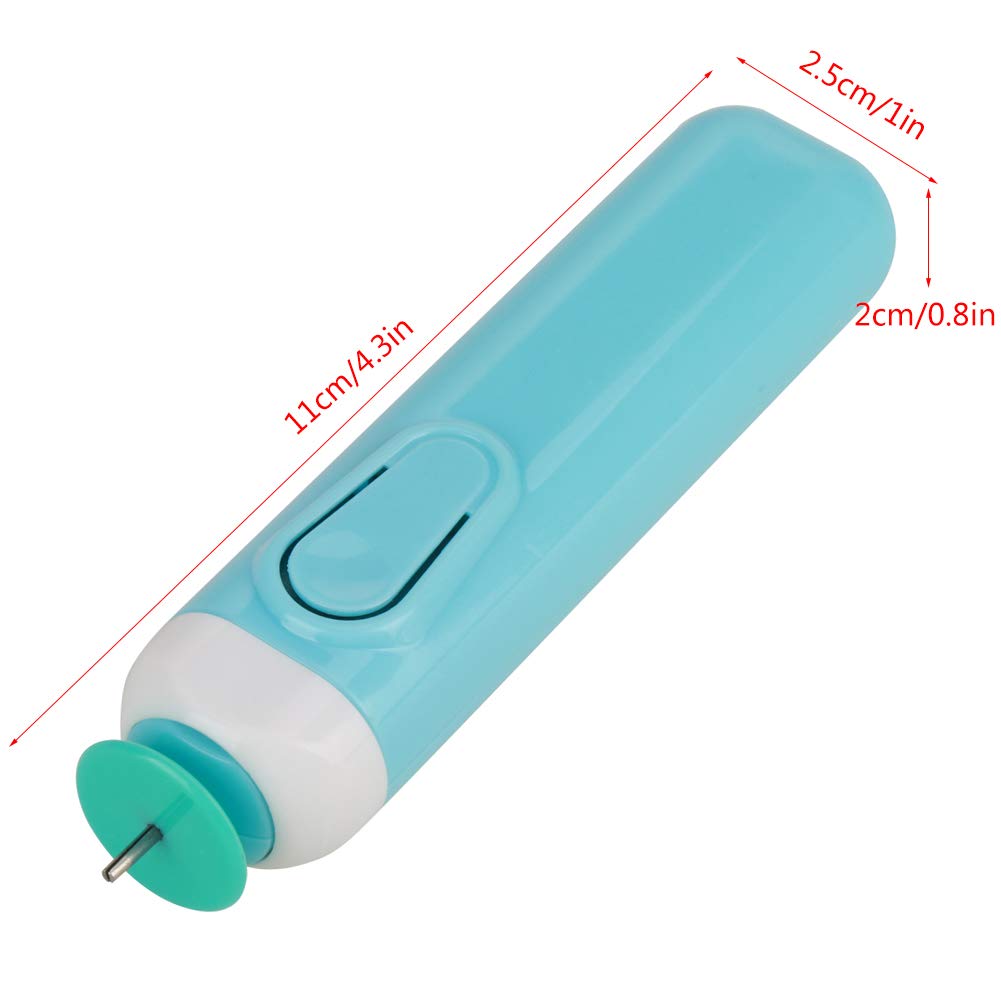 Electric Quilling Pen Tool - Automatic Paper Curling Machine for DIY Crafts, Scrapbooking & Card Making - Blue Quilling Slotted Tool for Perfect Paper Strips & Volume Quilling Projects (Ideal for Beginners & Artists)