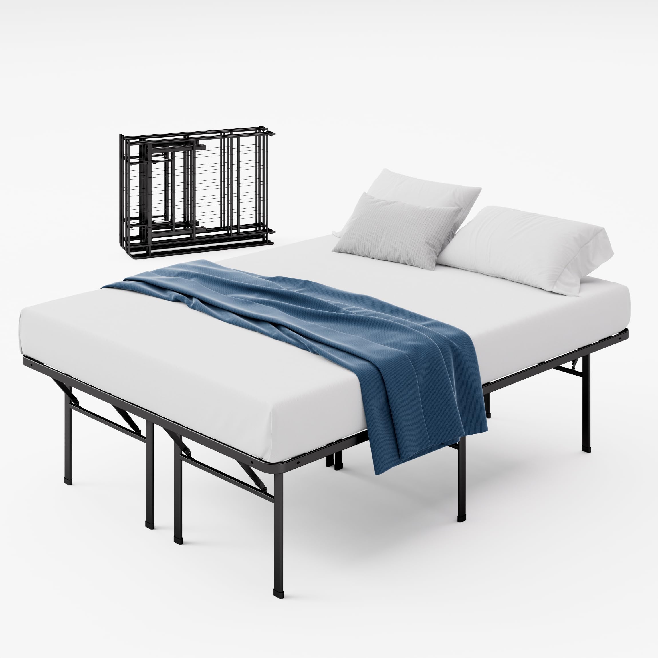 ZINUS SmartBase Heavy Duty Mattress Foundation - 18 Inch Metal Platform Bed Frame with Sturdy Steel Construction | No Box Spring Needed | Underbed Storage Space | Perfect for Twin XL Beds | Ideal for Dorm Rooms, Guest Rooms & Small Apartments