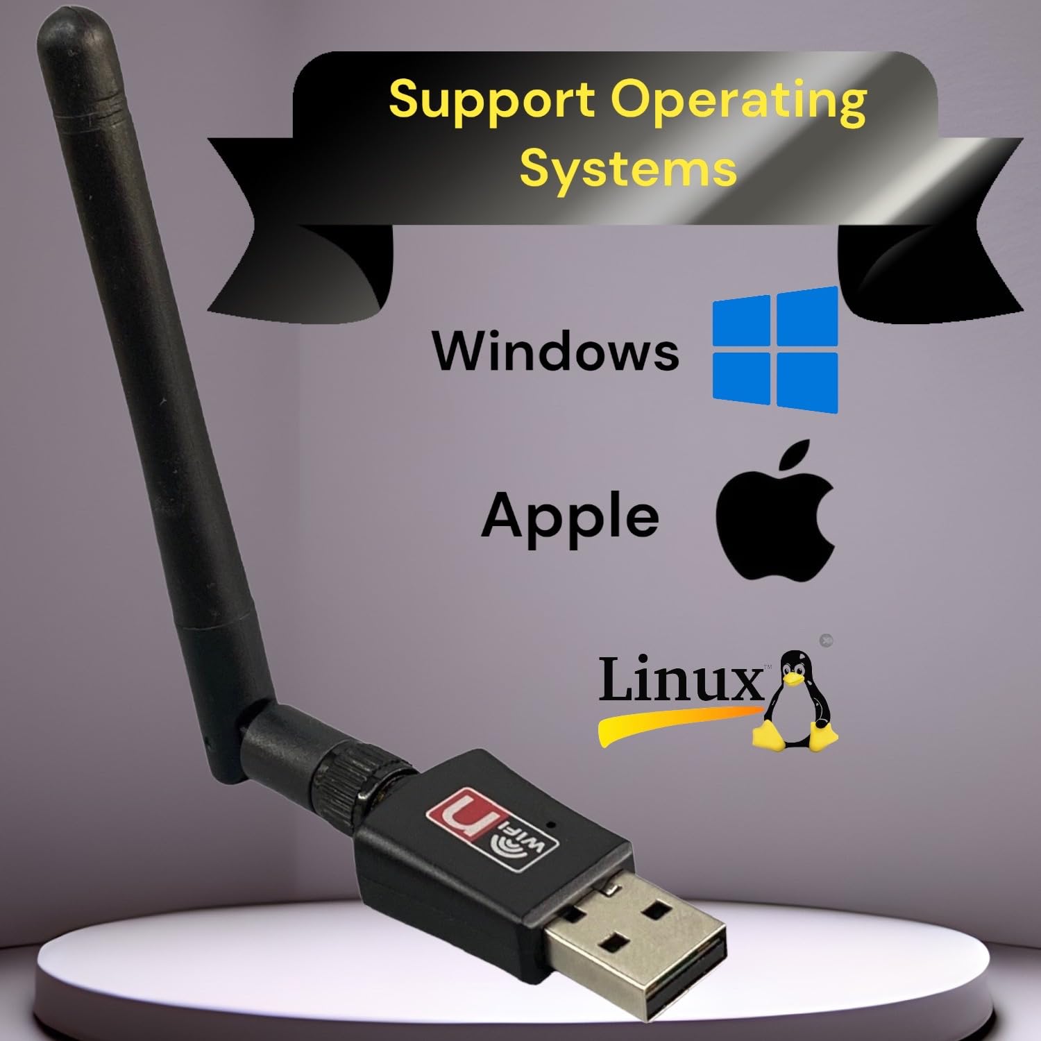AC600 Mbps Dual Band USB WiFi Adapter for PC & Laptop - 2.4GHz/5GHz Wireless Network Dongle with Antenna - Compatible with Windows 11/10/8/7/XP, Mac & Linux - Perfect for Home Office, Gaming & Streaming