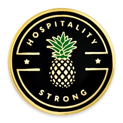 Premium Pineapple Enamel Lapel Pin for Hospitality Professionals - Durable & Stylish Badge for Uniforms, Name Tags, and Work Attire