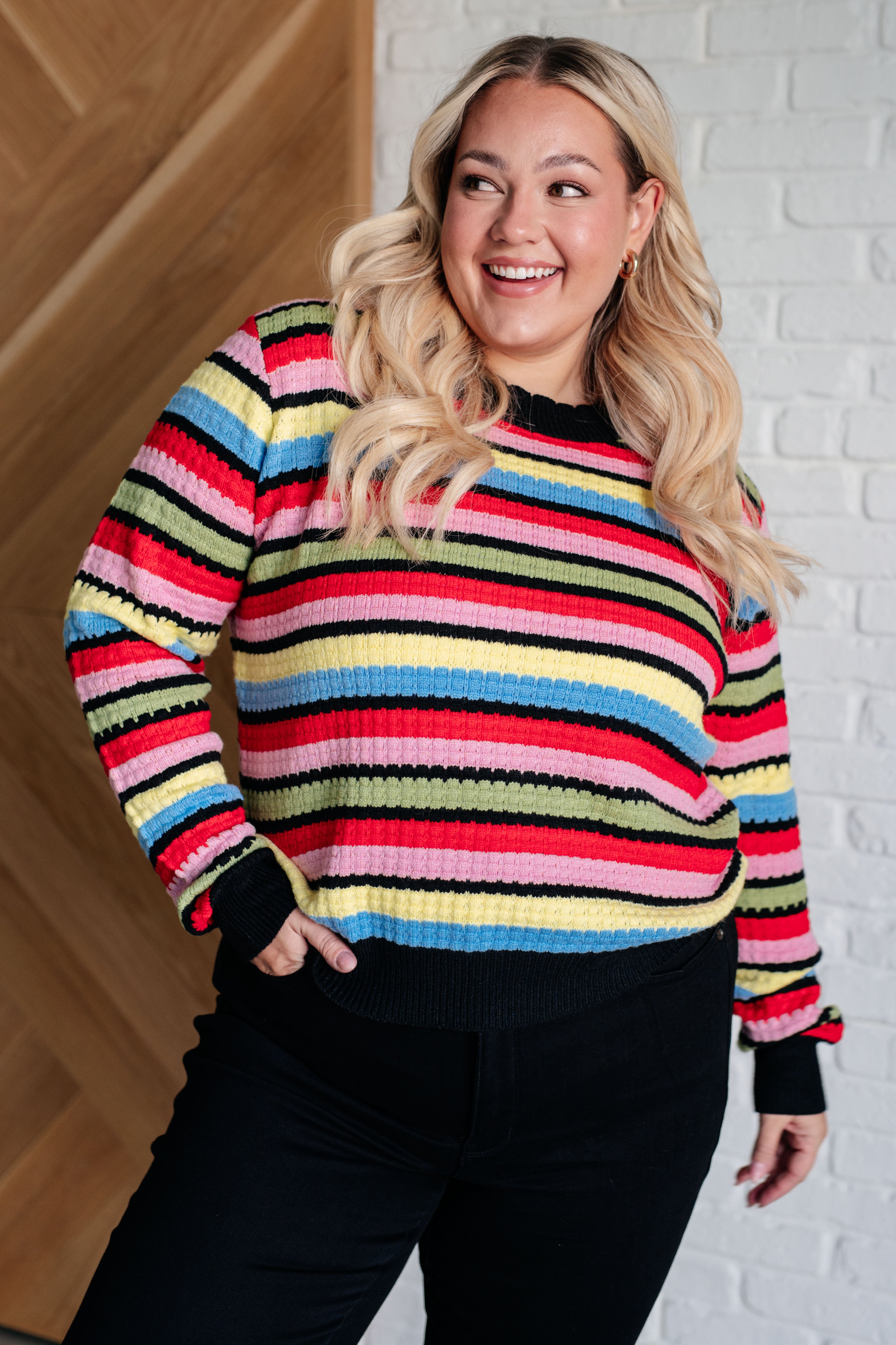 Keep Dreaming Striped Sweater - Cozy Knit Pullover for Women | Fall & Winter Fashion | Perfect for Casual Outings & Coffee Dates