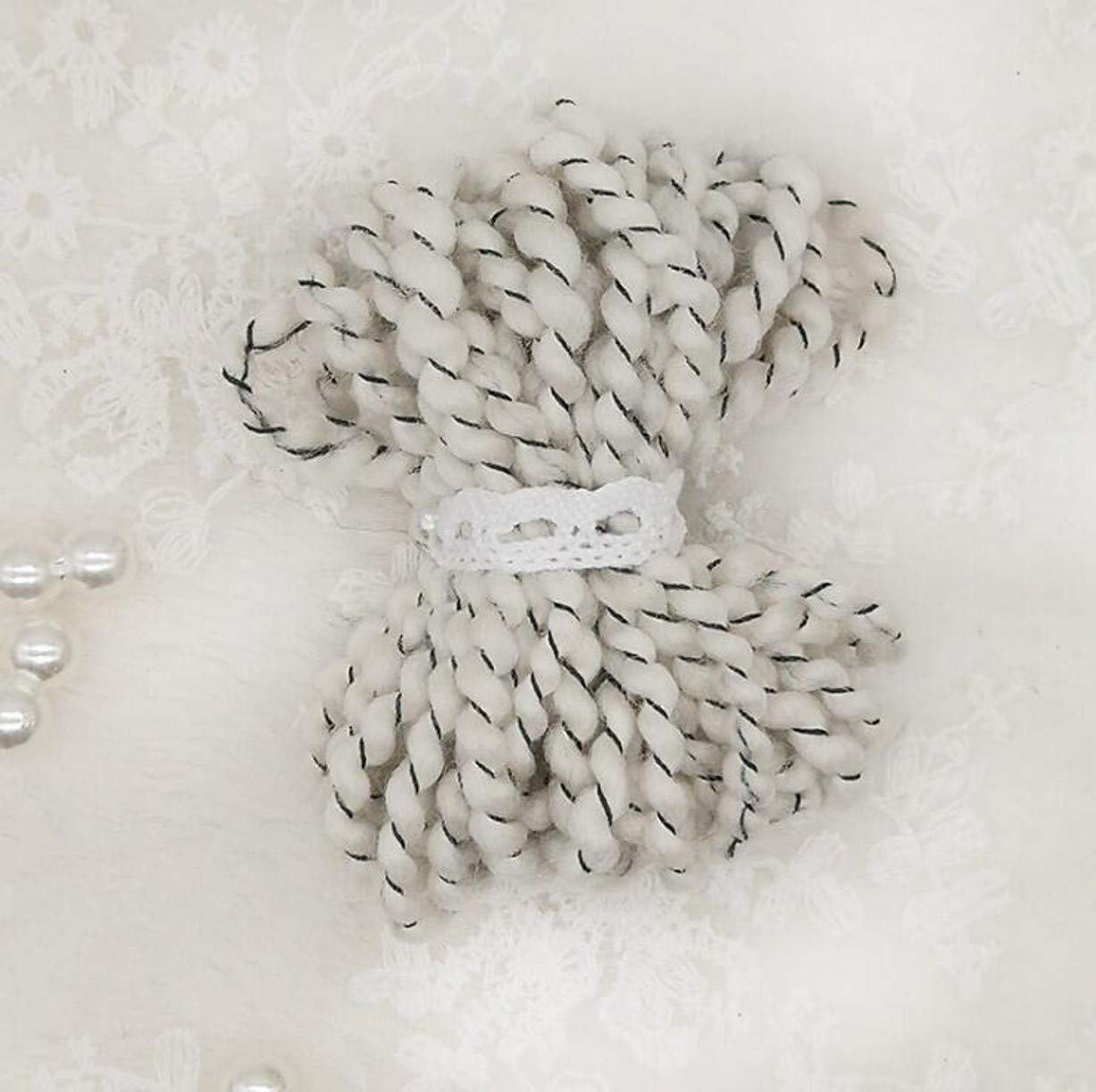 Premium Felting Wool Fiber Curly Locks for Needle Felting, Spinning, Doll Hair & Waldorf Crafts - 30g Natural White | DIY Art Projects, Handmade Dolls, Fiber Arts & Crafting Supplies
