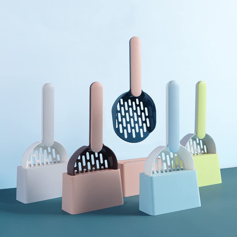 Premium ABS Plastic Cat Litter Scoop - Durable Pet Waste Cleaning Tool with Fine Mesh Filter for Cats (Grey, 1-Pack) | Ideal for Daily Litter Box Maintenance & Easy Waste Removal
