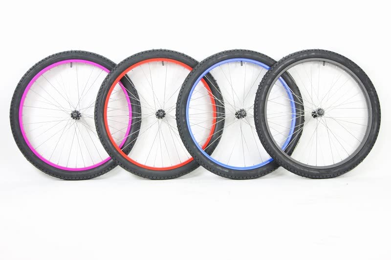 26 Inch Beach Cruiser Bike Wheel Set with Coaster Brake, Tires & Tubes - Perfect for Casual Riding, Commuting & Coastal Cruising