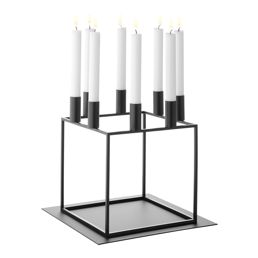 Kubus 8 Candle Holder Base - Modern Minimalist Metal Candle Stand for Home Decor, Wedding Centerpieces, and Dining Table Decorations