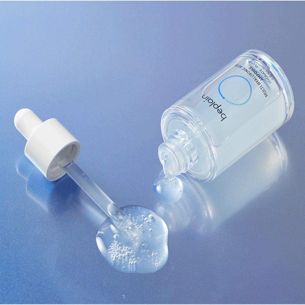 Beplain Multi Hyaluronic Acid Ampoule 30ml - Hydrating Serum for Dry Skin, Deep Moisturizer with 5 Types of Hyaluronic Acid - Perfect for Daily Skincare Routine & Anti-Aging Treatment