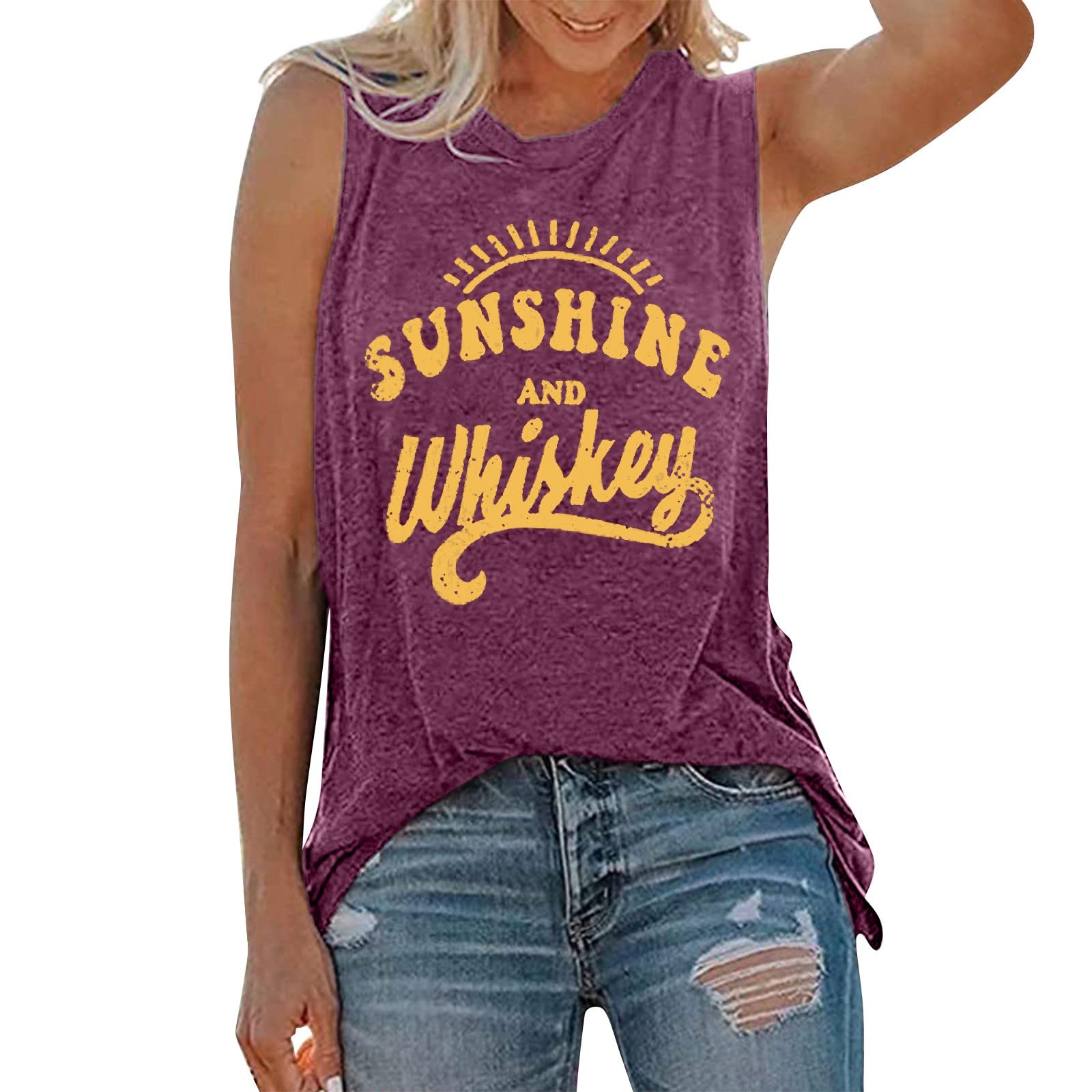 Women's Summer Tank Tops - Sleeveless Casual Loose Tunic Blouses for Beach, Yoga & Everyday Wear | Comfortable Breathable Fashion Tops