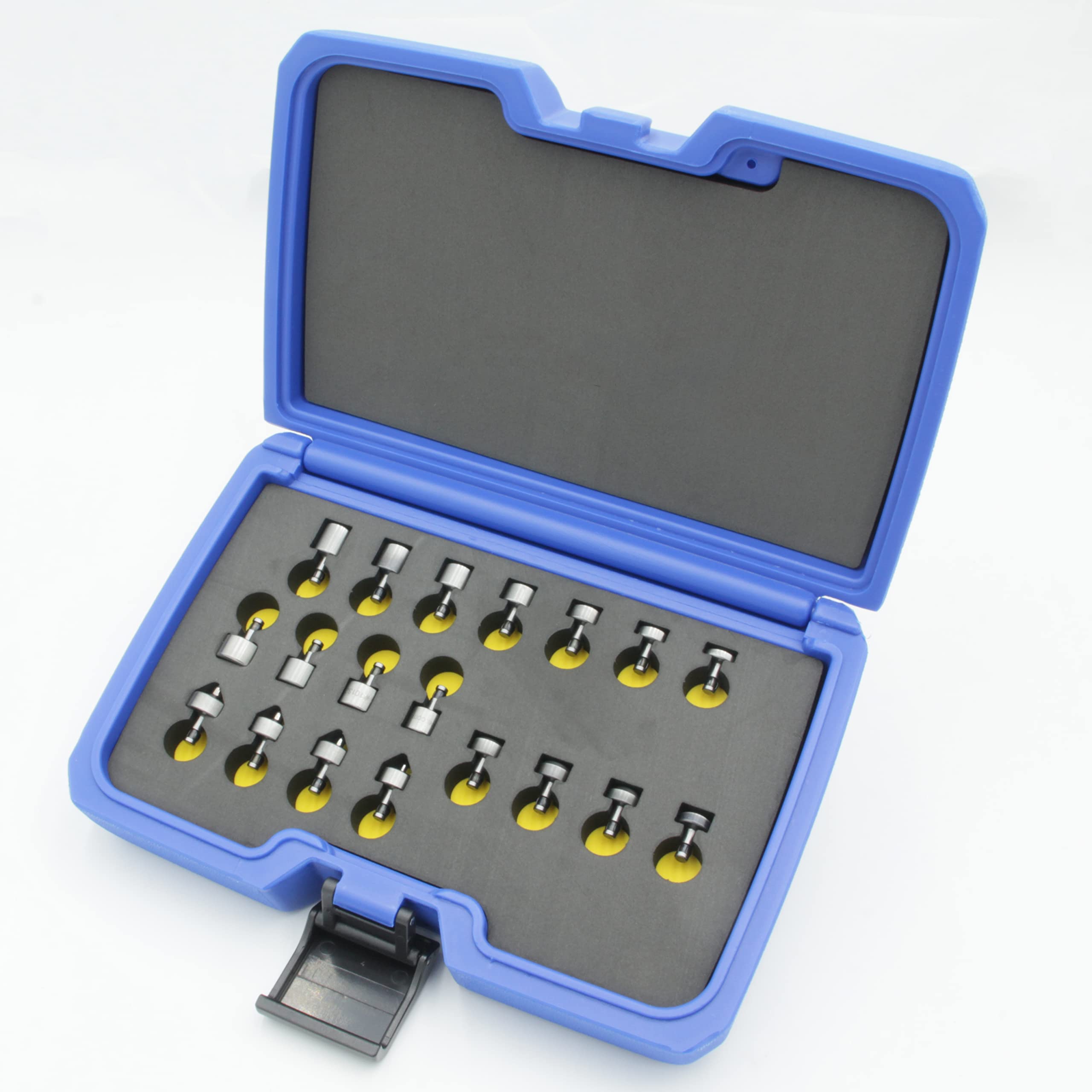 Professional Dimple Die Set & Riveting Kit with Case - Universal, Brazier & Countersunk Rivets - Heat-Treated Steel - Compatible with Hand/Pneumatic Rivet Squeezers - Perfect for Aircraft Repair, Automotive & Metal Fabrication Projects