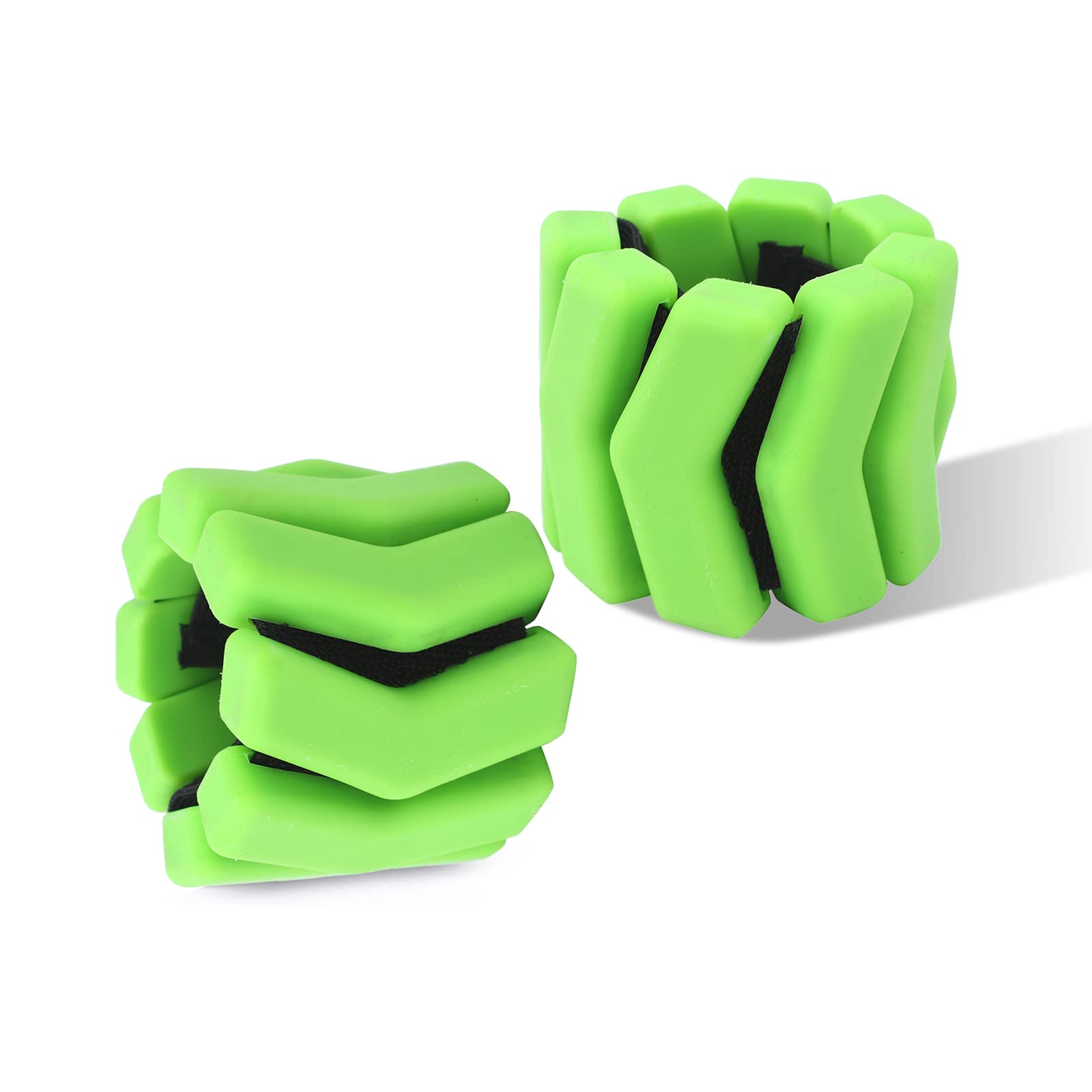 FOCHIER F Adjustable Silicone Ankle Weights for Women & Men - 2 Pack (1lb Each) - Strength Training Wrist Weights for Jogging, Gymnastics, Aerobics & Physical Therapy - Perfect for Home Workouts, Fitness Training & Rehabilitation Exercises