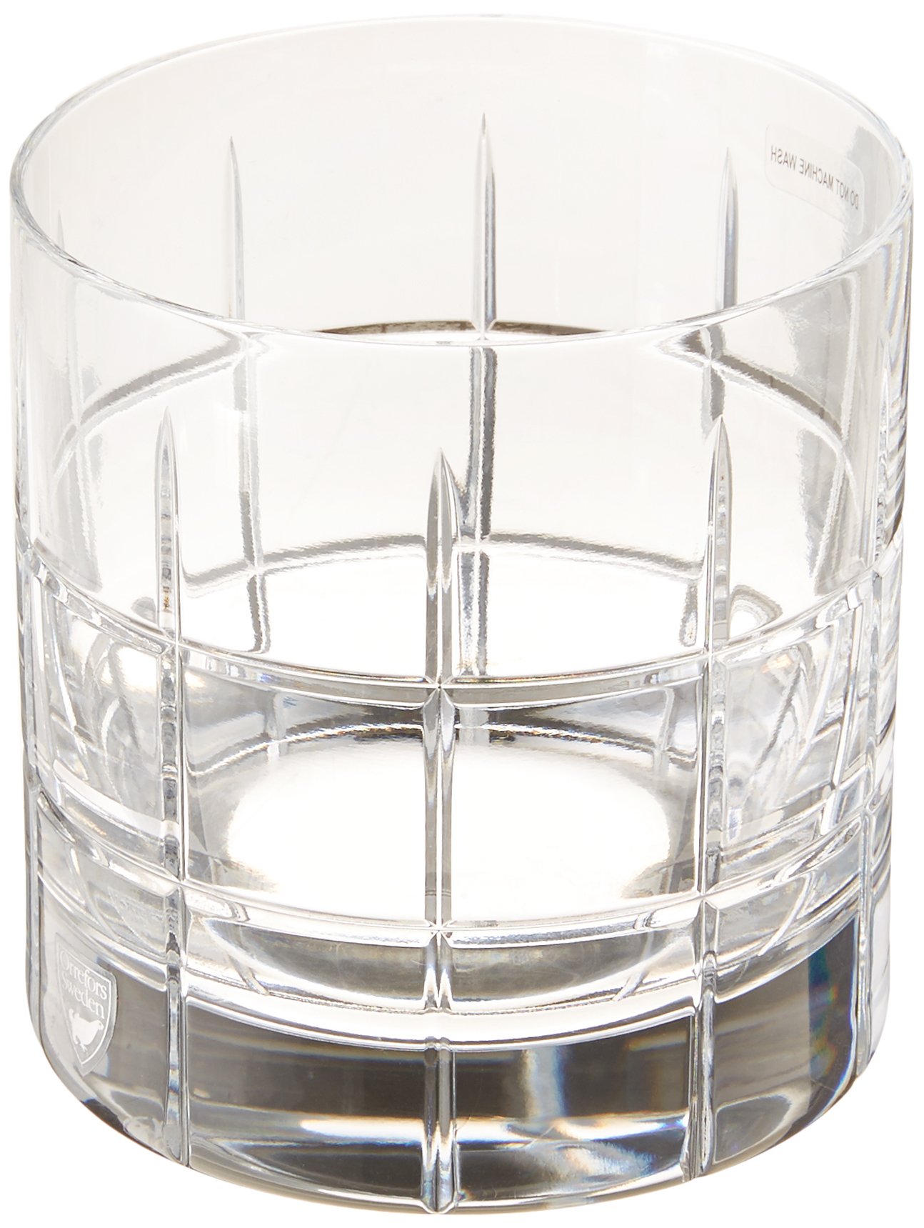 ORREFORS CRYSTAL Street Double Old Fashioned Whiskey Glasses - Set of 2 Premium Lead-Free Crystal Cocktail Glasses for Bourbon, Scotch & Whiskey - Perfect for Home Bar, Gifts & Entertaining