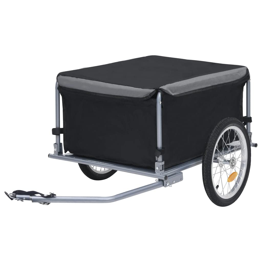 Collapsible Heavy Duty Steel Bike Cargo Trailer - Large Capacity Bicycle Storage Cart for Transporting Gear | Perfect for Camping, Grocery Shopping & Outdoor Adventures