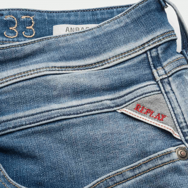 Replay Anbass Hyperflex Stretch Jeans for Men - Comfortable Slim Fit Denim Pants for Casual Wear & Everyday Outfits