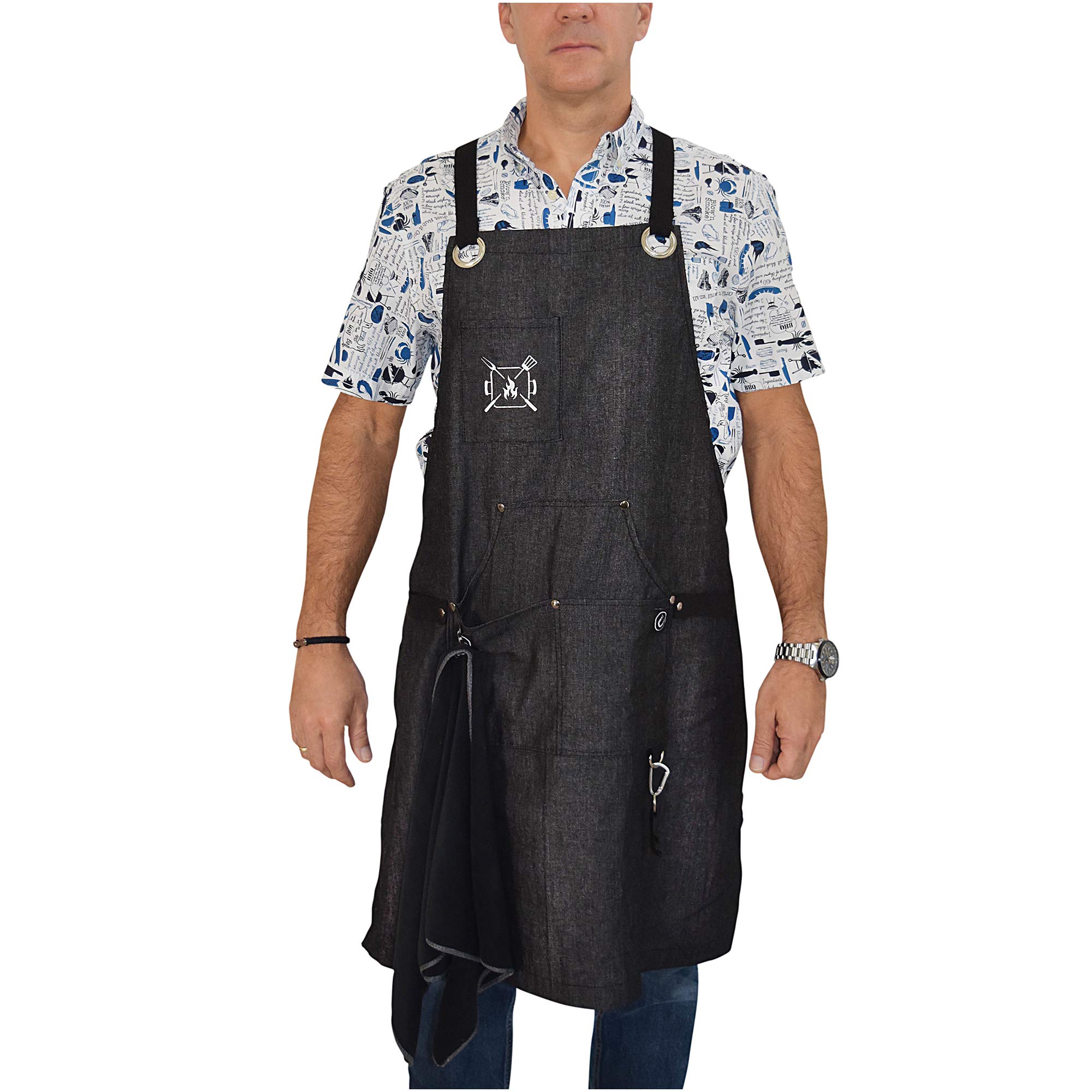 Professional Kitchen Chef Apron for Men & Women with Pockets - Durable Cooking, BBQ & Grill Apron for Chefs, Servers & Home Cooks | Perfect for Restaurants, Outdoor Grilling & Culinary Classes