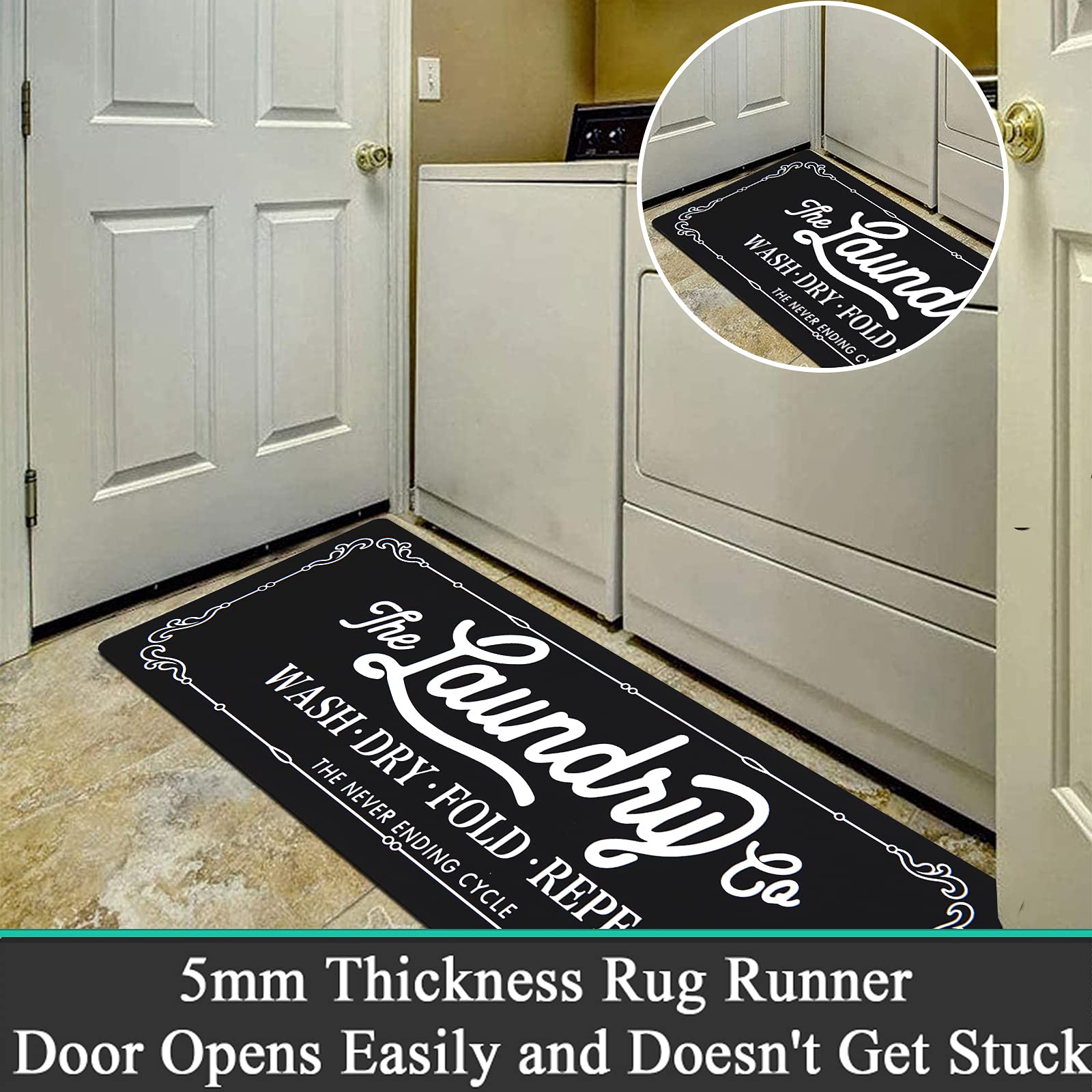 Pauwer Farmhouse Laundry Room Rug Runner 20