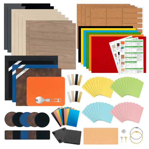 xTool Laser Material Explore Kit - Precision Cutting & Engraving for Wood, Acrylic, Leather | Perfect for DIY Projects, Home Decor & Crafting