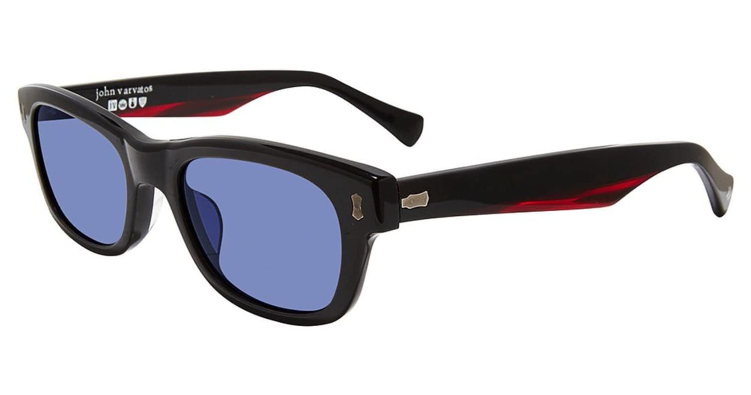 John Varvatos V 538 Black Sunglasses for Men - Stylish UV Protection Shades for Outdoor Activities & Fashion