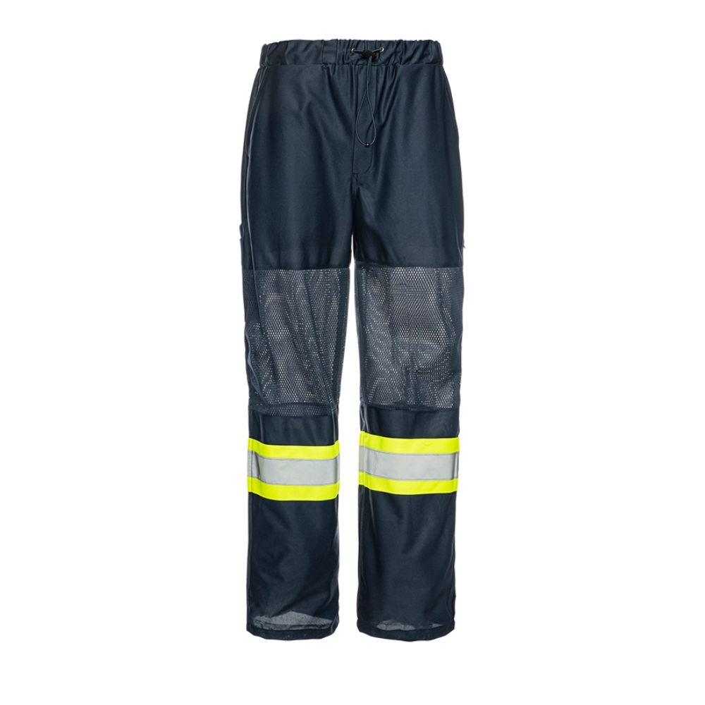 High Visibility Men's Mesh Work Pants - Reflective Safety Pants for Construction & Road Work | Comfortable Breathable TB01N Navy Blue | Ideal for Night Shifts, Traffic Control & Outdoor Labor