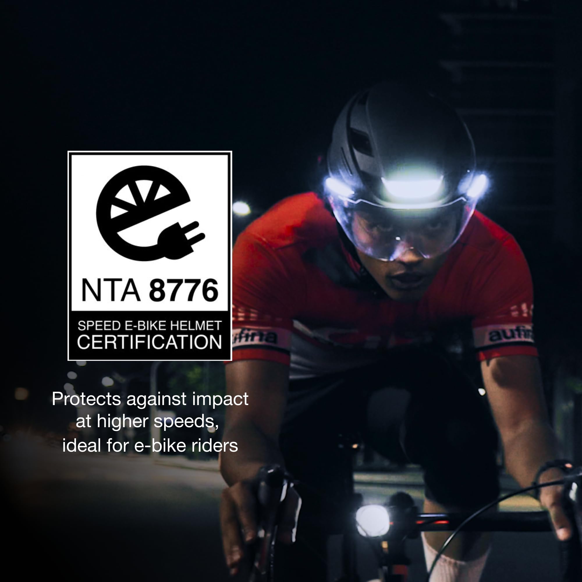 Lumos Ultra Smart E-Bike Helmet with LED Lights - NTA 8776 Certified Safety Helmet for Adults with Retractable Face Shield & App Control - Perfect for E-Bikes, Scooters, Cycling & Commuting - Ideal for Urban Riders & Outdoor Enthusiasts