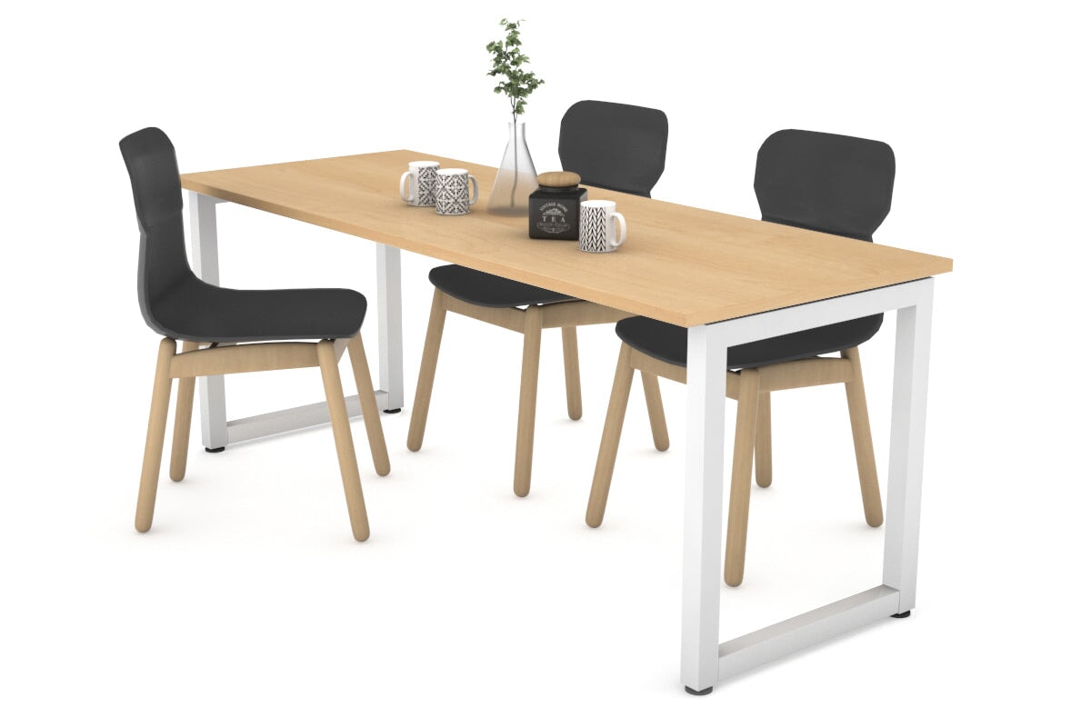 Quadro Loop Legs Table - 1600L x 800W Modern Dining Table for Home & Office - Perfect for Dining Rooms, Kitchens, and Workspaces