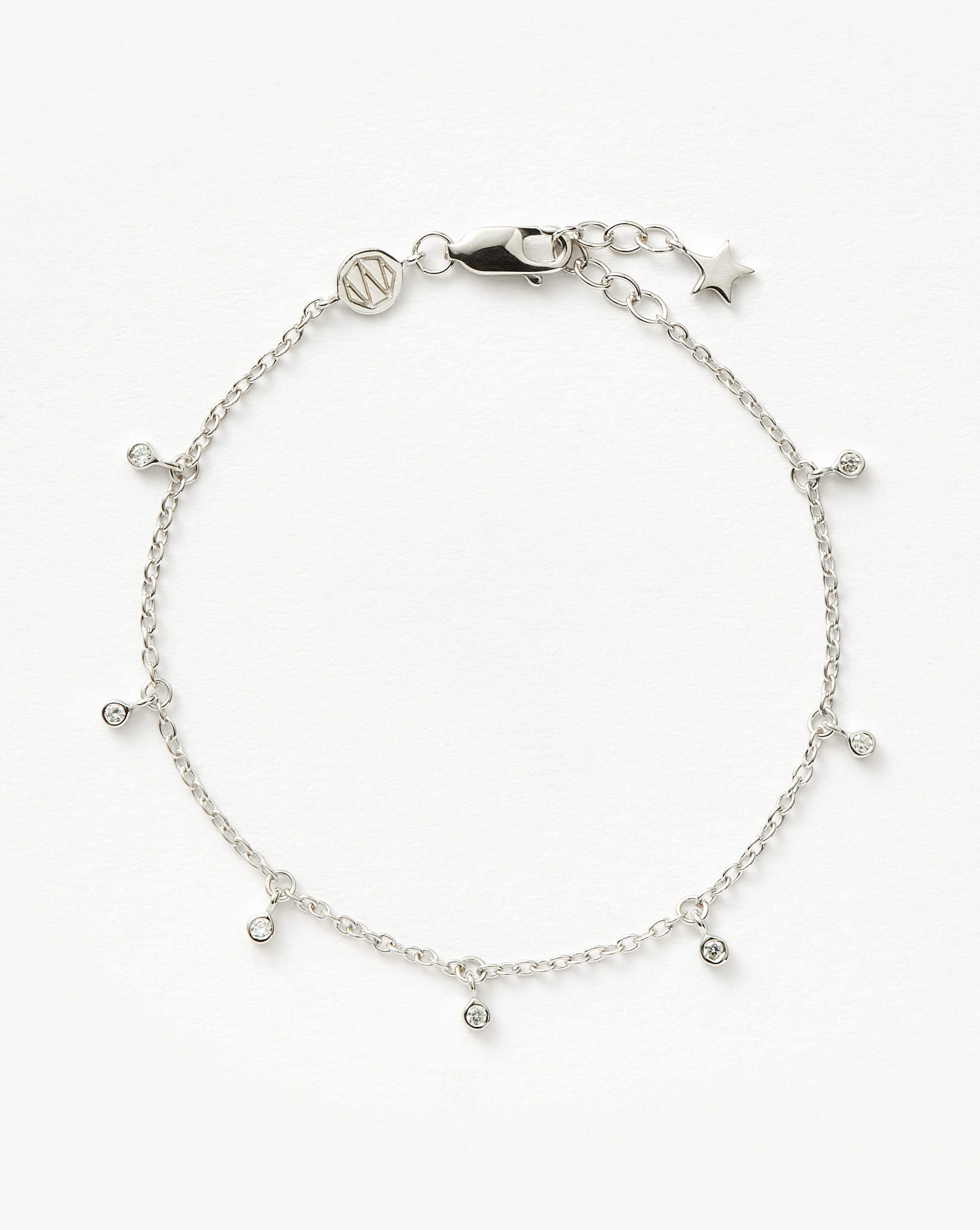 Interstellar Drop Bracelet - Silver Plated Charm Bracelet for Women | Trendy Boho Jewelry Gift for Birthday, Anniversary & Everyday Wear