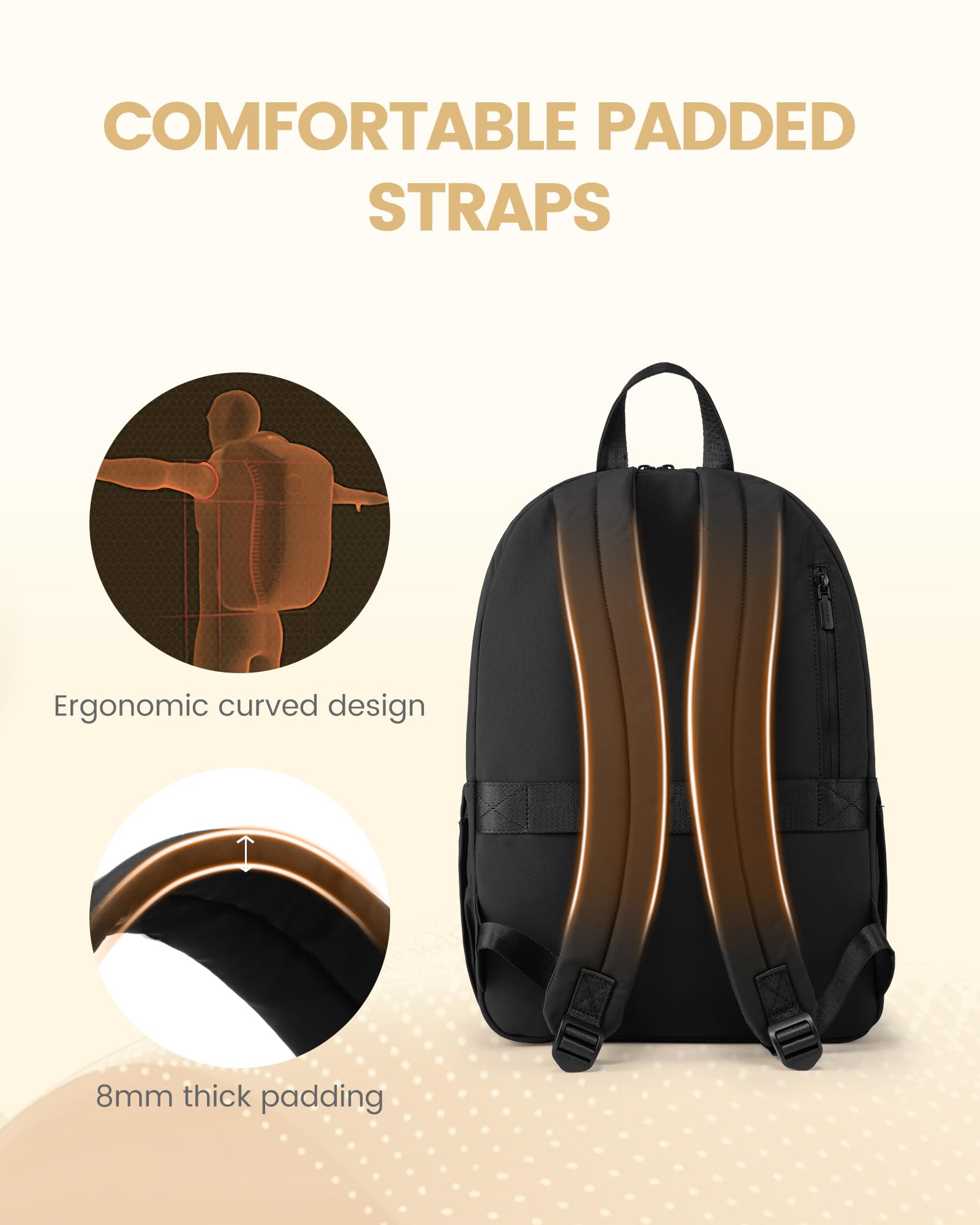 LOVEVOOK Lightweight Puffy Laptop Backpack for Women - Waterproof Quilted 15.6 Inch Computer Bag, Cute Teacher Nurse Work Purse, Casual Daypack for Travel, Office, School & College