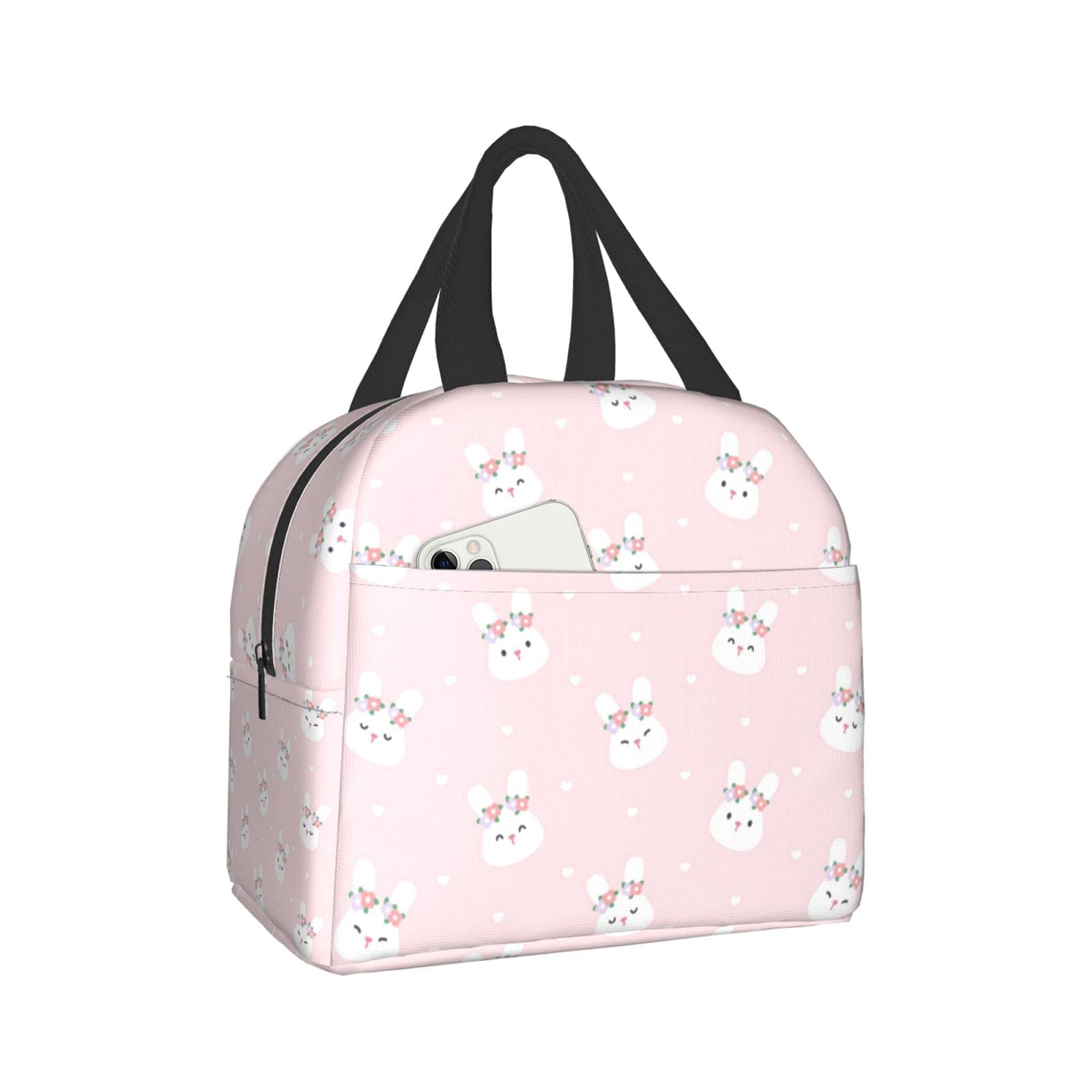 Insulated Bunny Head Lunch Bag Tote for Women & Men - Leakproof Lunch Box for School, Office, Travel, Picnic & Outdoor Activities | Cute & Functional Lunch Container