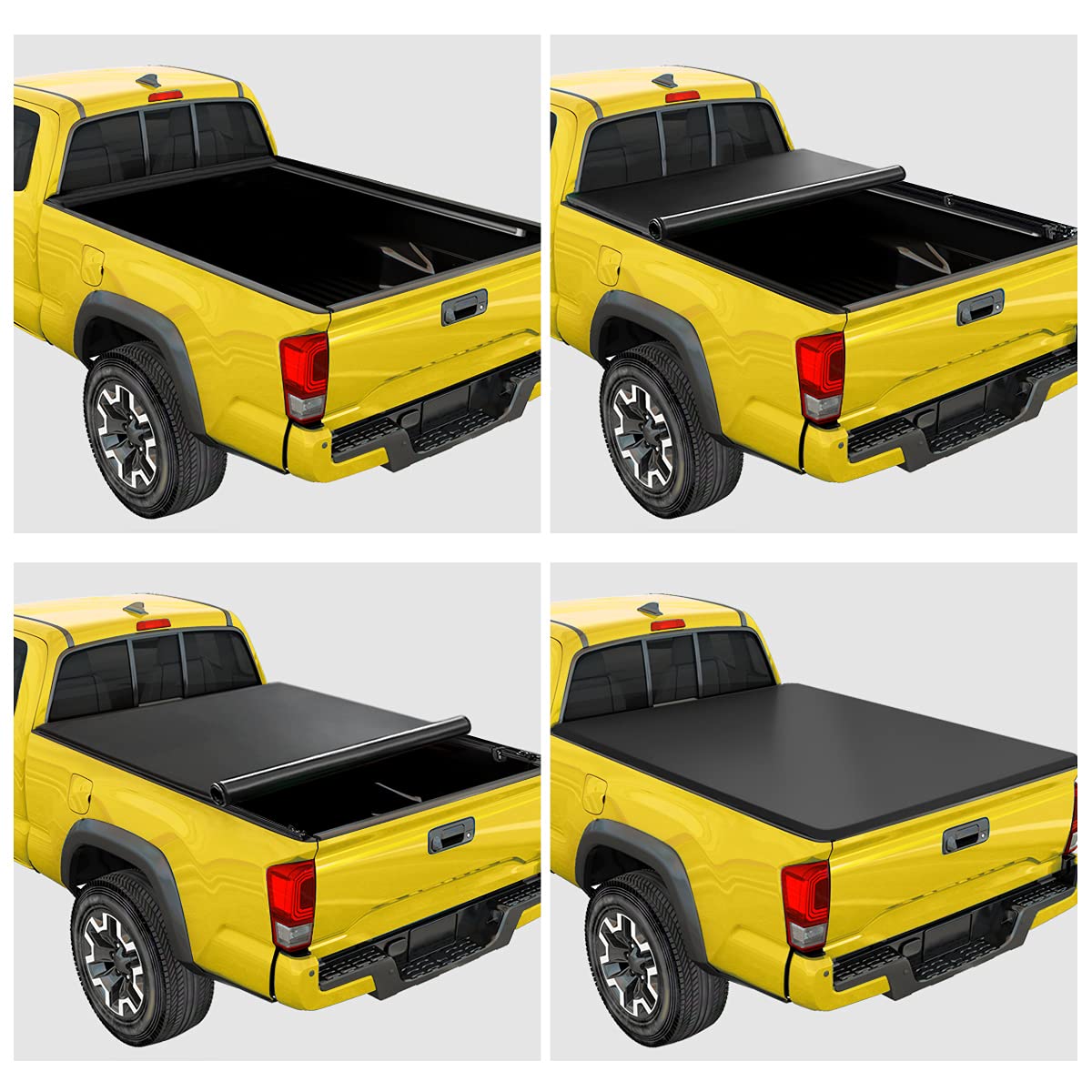 **Durable Vinyl Soft Roll-Up Truck Bed Tonneau Cover for 2016-2024 Toyota Tacoma 5Ft Fleetside - Waterproof & Secure Cargo Protection - Perfect for Camping, Hauling & Outdoor Adventures**