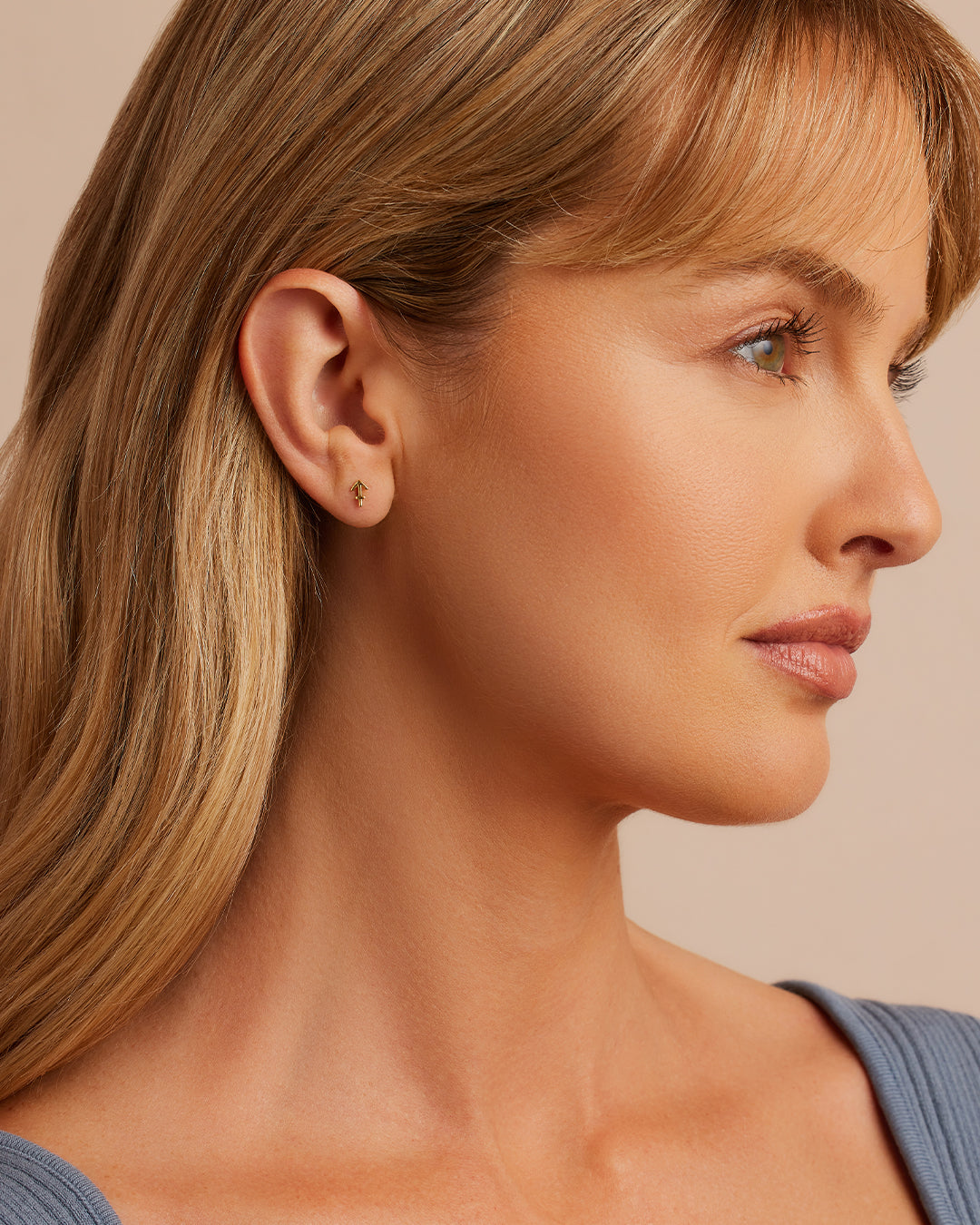 Zodiac Single Stud Earrings - Gold Plated Zodiac Sign Jewelry for Women - Perfect for Daily Wear, Gifts & Special Occasions