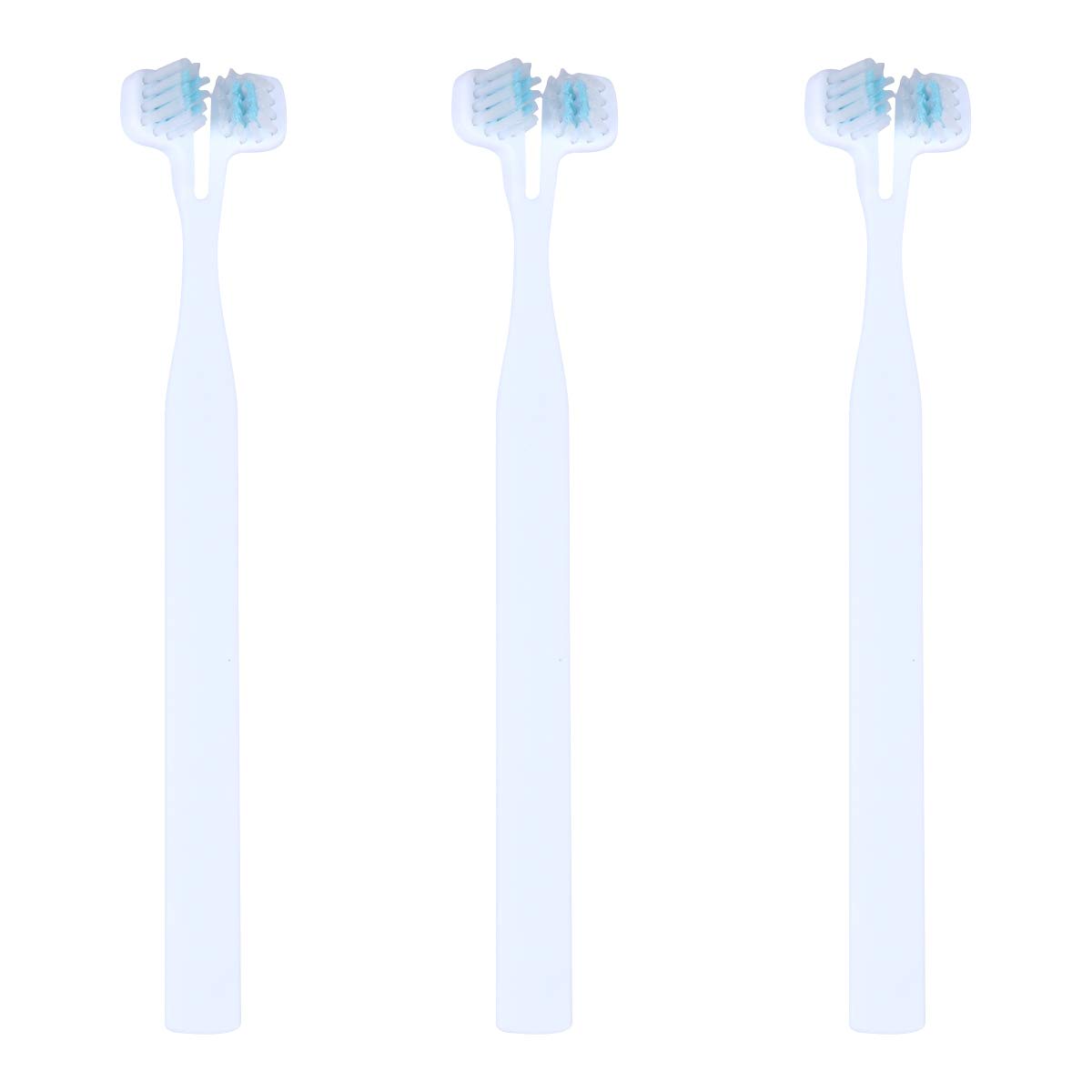 TEHAUX 3-Pack Dual-Head Pet Toothbrush - Soft Bristle Dental Care for Cats & Dogs - Perfect for Daily Oral Hygiene and Tartar Removal at Home