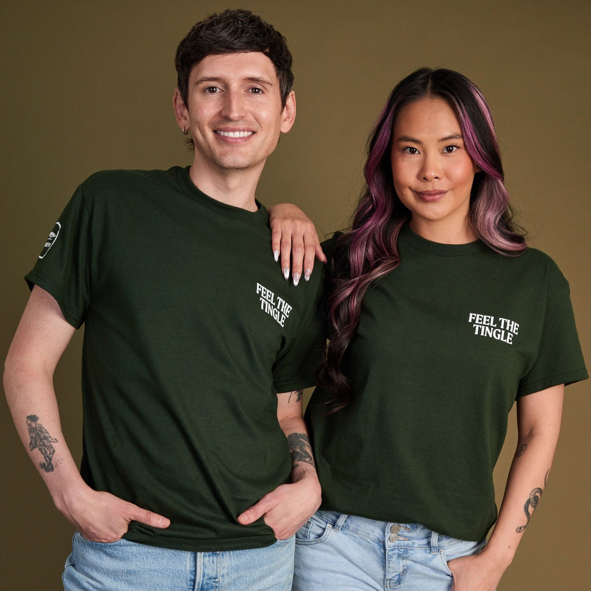 Feel the Tingle Graphic T-Shirt for Men & Women - Soft Cotton Funny Sarcastic Tee - Perfect for Casual Wear, Parties, and Gifts