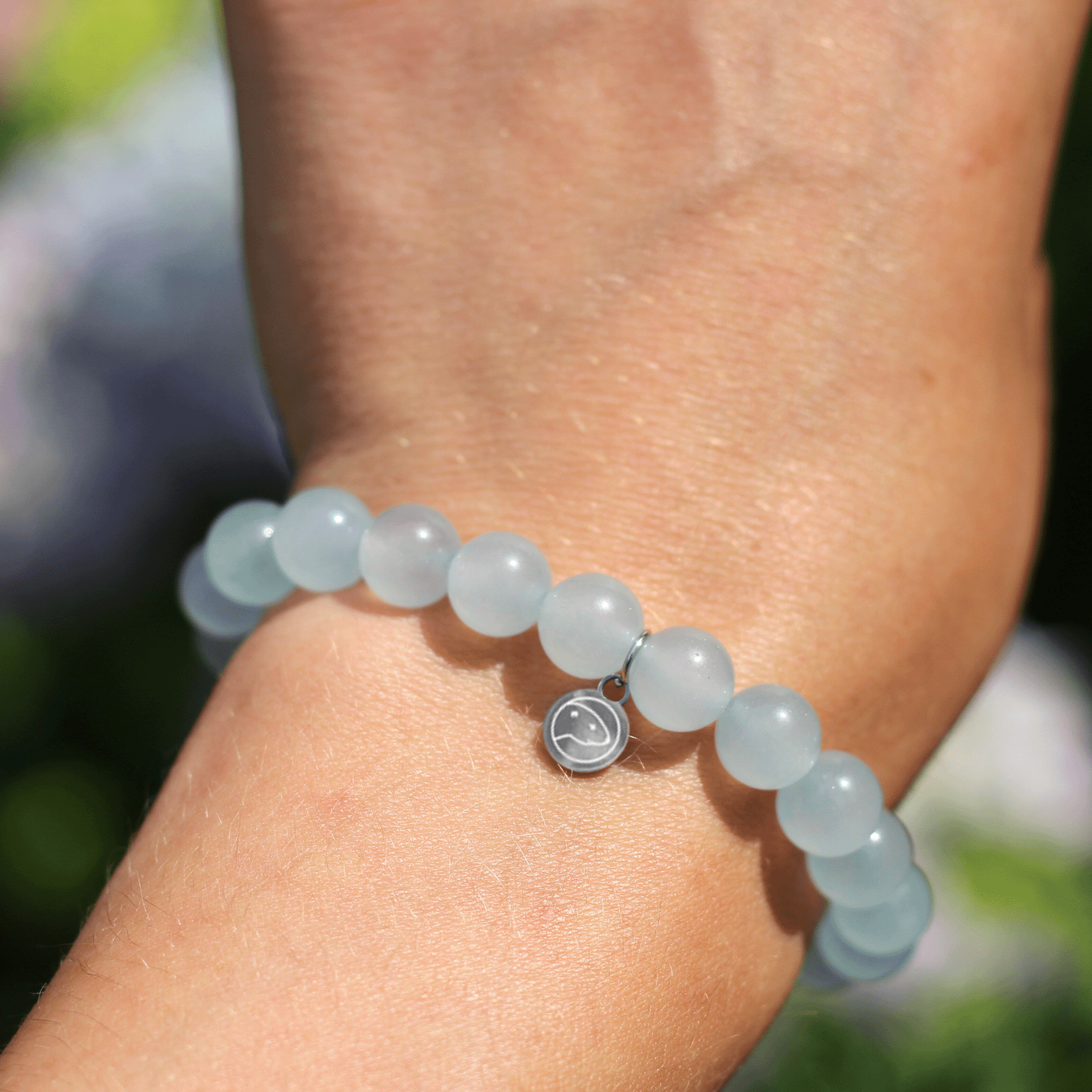 Skyblue Jade Bracelet for Women - Natural Stone Healing Crystal Jewelry for Meditation, Yoga & Spiritual Wellness
