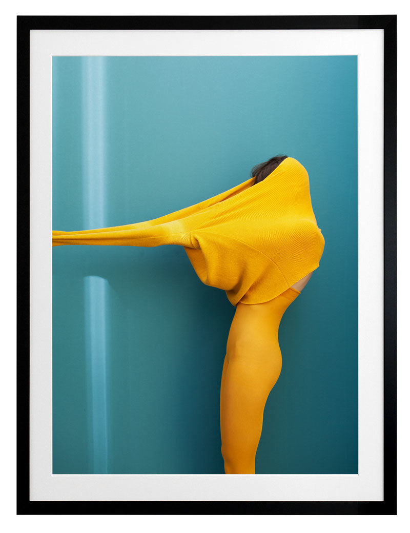 Distorted Framed Art Print - Modern Abstract Wall Decor for Living Room, Bedroom & Office - Unique Home & Office Decoration