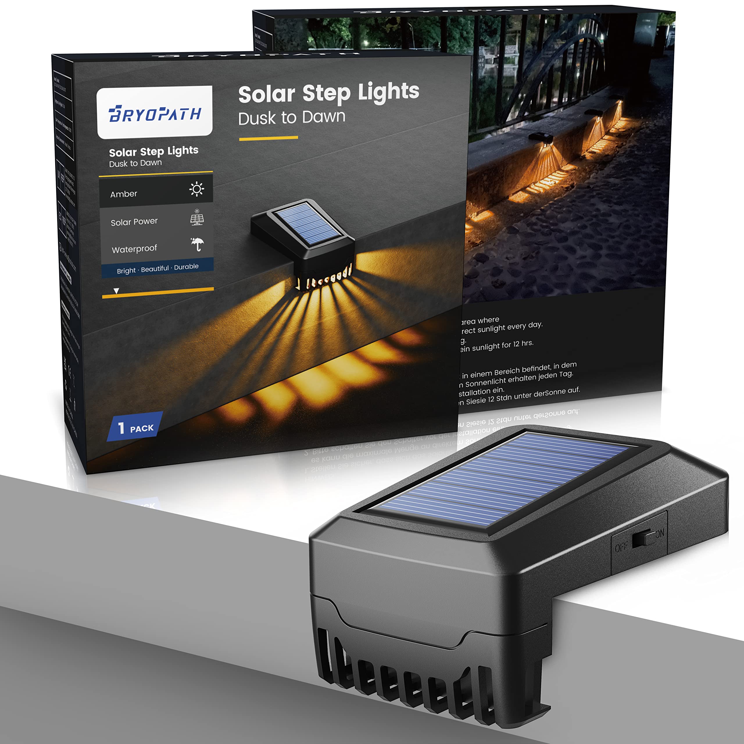 Solar Deck Lights - Waterproof Outdoor LED for Yard & Garden