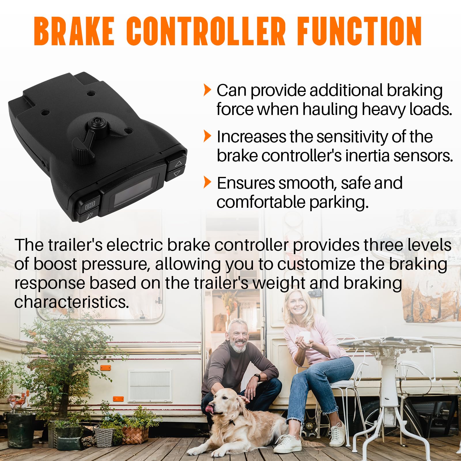 Universal Trailer Brake Controller Kit 90195 - Proportional Electric Brake Controller for Tacoma, Ram, Silverado, F150 Trucks | Wireless RV & Towing Brake System | Replacement for Tekonsha P3 | Perfect for Safe Towing, Camping & Heavy-Duty Hauling