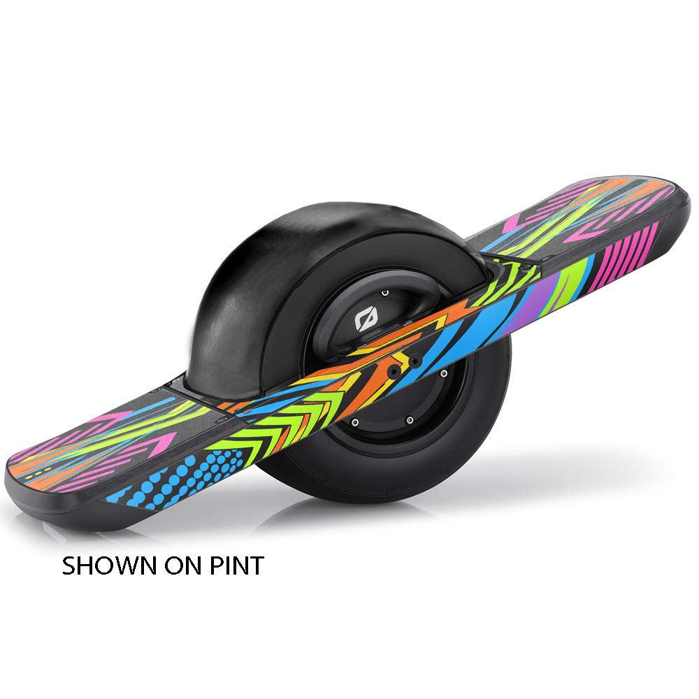 OneWheel Pint Graphics Kit - Mayhem Retro Design Rail Decals & Grip Tape | Earth SURF Collection by Senge Graphics Inc. | Perfect for Customizing Your Electric Skateboard & Street Surfing Style