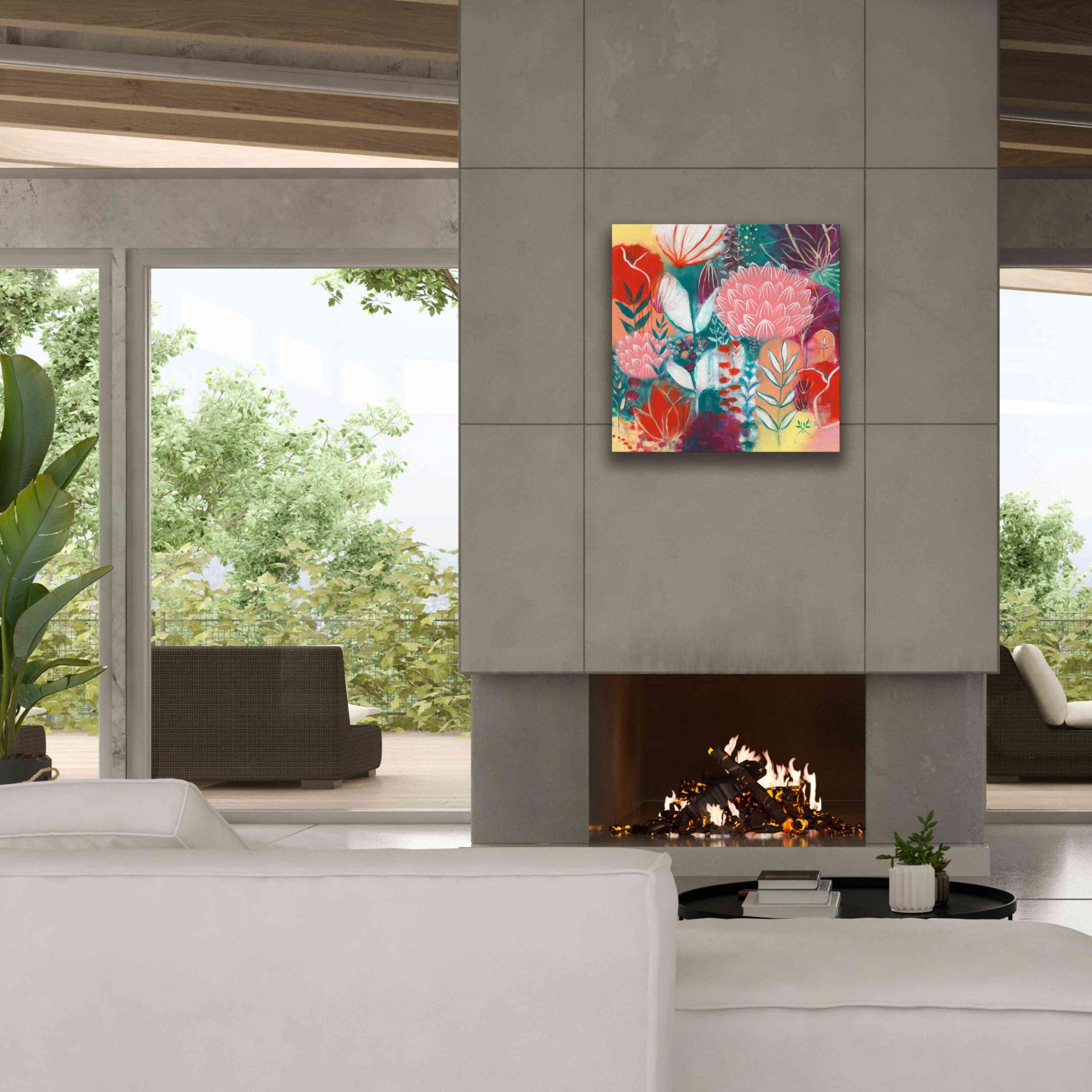 Epic Graffiti 'Sensuality' by Corina Capri - 26x26 Inch Giclee Canvas Wall Art Print - Modern Abstract Home Decor for Living Room, Bedroom & Office