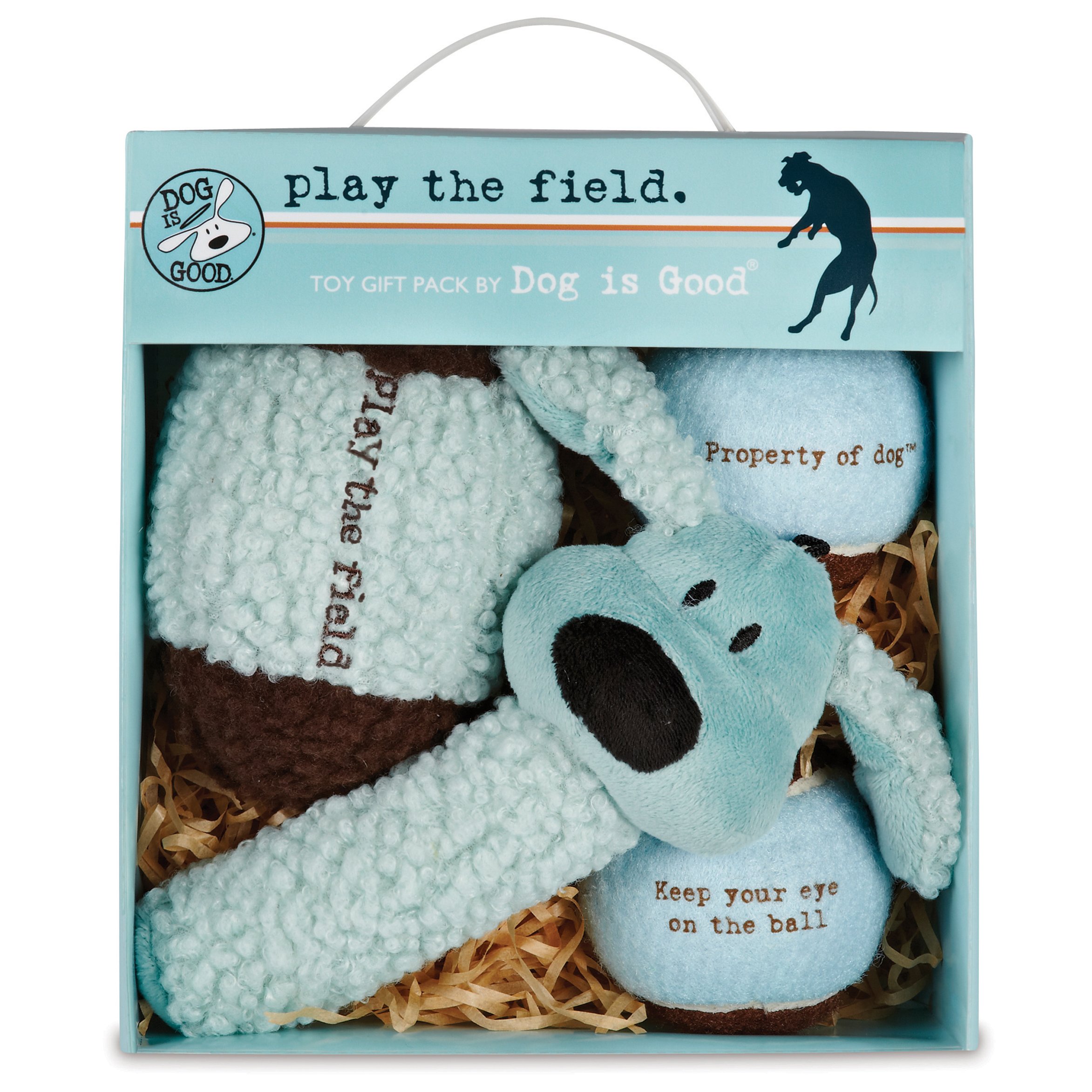 Dog Is Good 4-Piece Plush Toy Gift Set for Dogs - Interactive Fetch Toys to Exercise & Play with Your Pet - Perfect for Indoor/Outdoor Playtime & Training