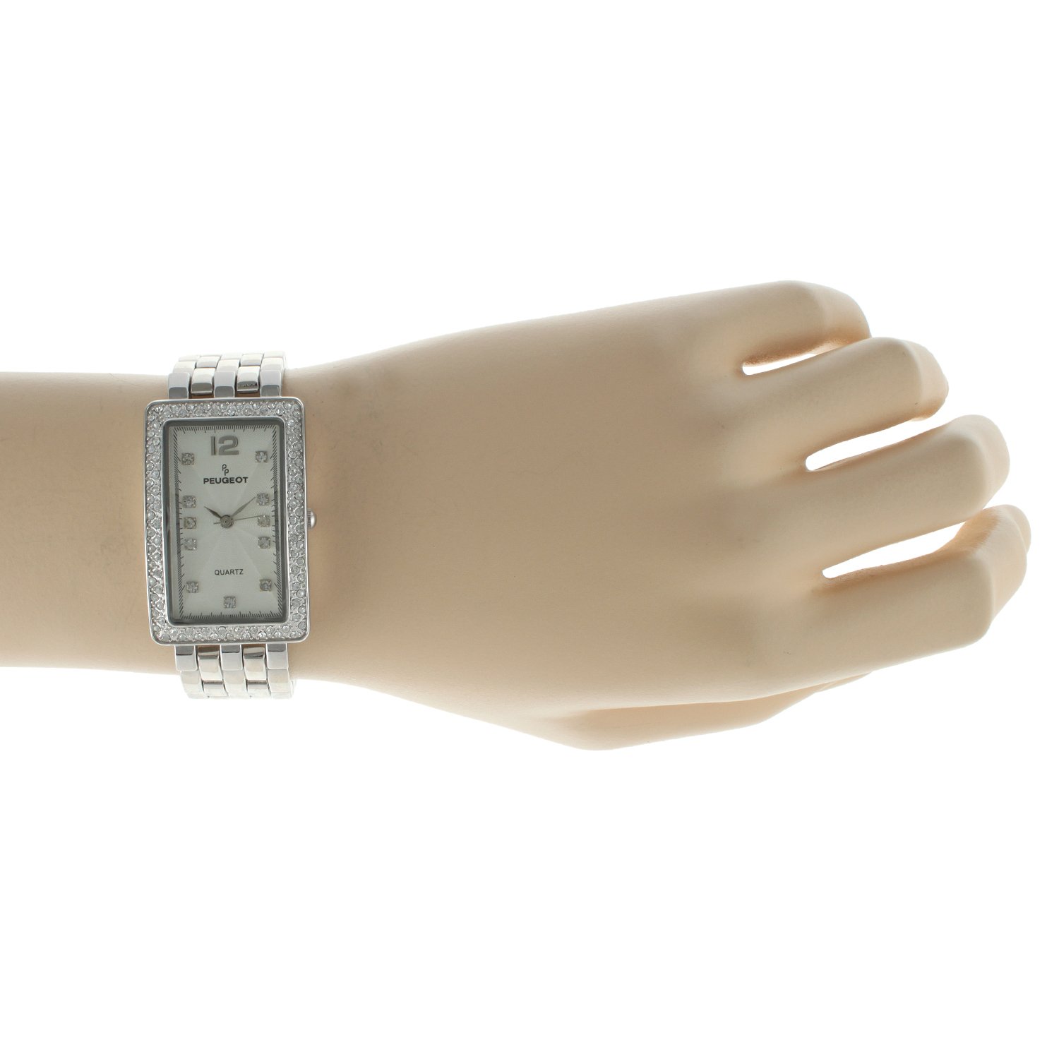 Peugeot Women's Fashion Tank Watch - Analog Quartz Movement, Crystal Bezel & Link Bracelet - Elegant Dress Watch for Office, Party & Everyday Wear