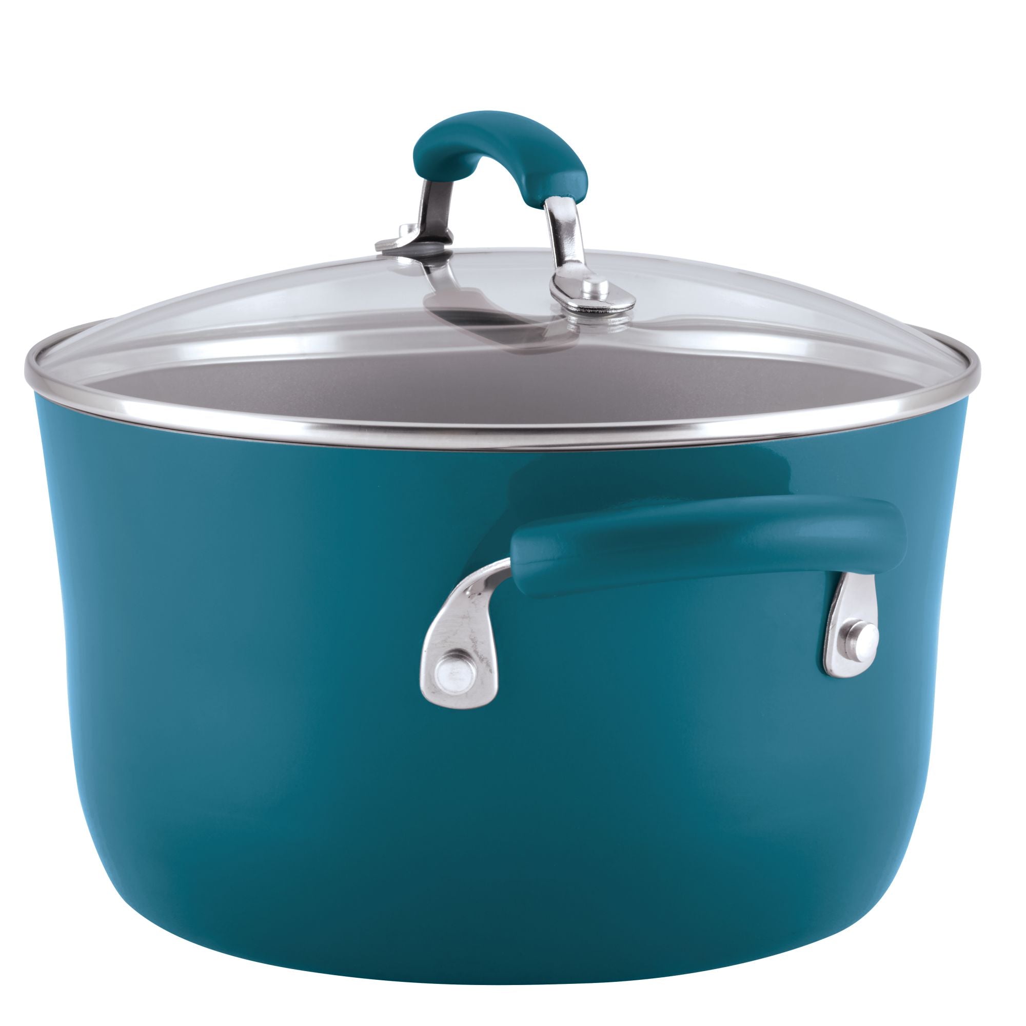 6 Quart Hard Anodized Nonstick Stockpot with Lid - Induction Compatible Cookware for Soups, Stews & Pasta - Perfect for Family Meals & Large Batch Cooking