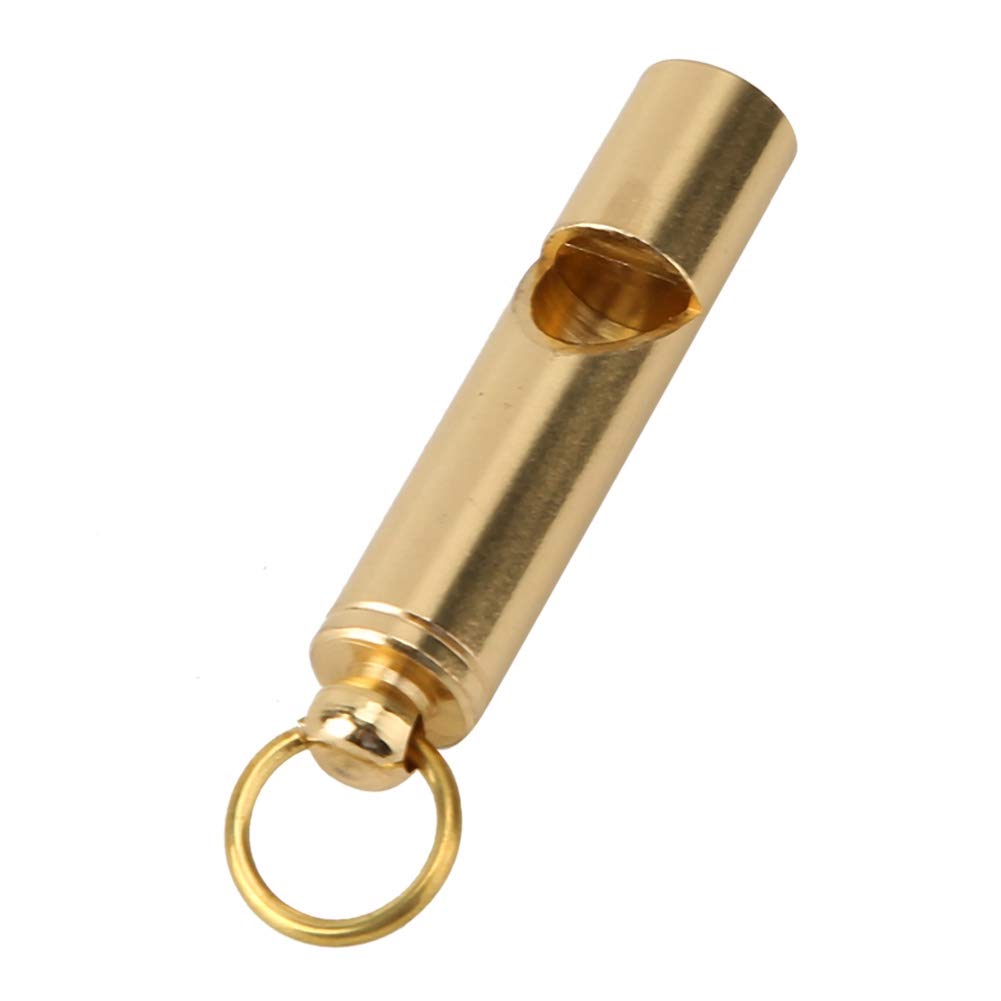 Golden Aluminum Alloy Double Tube Dog & Bird Training Whistle - Adjustable Frequency, Hangable Design for All Dog Breeds & Birds - Perfect for Outdoor Hunting, Pet Training & Bird Calling