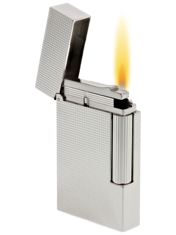 ST Dupont Ligne 2 Micro Diamondhead Palladium Luxury Cigar Lighter - Premium Butane Lighter for Cigar Aficionados, Perfect for Gifting & Special Occasions