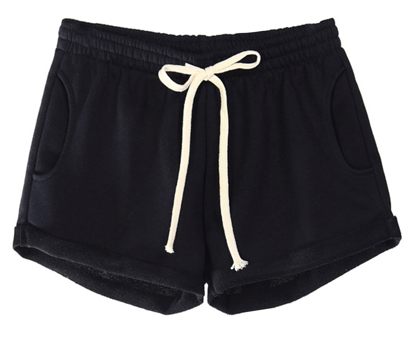 Yimoon High Waisted Running Shorts for Women - Breathable Workout Shorts with Pockets & Drawstring - Perfect for Gym, Yoga, and Lounge Wear