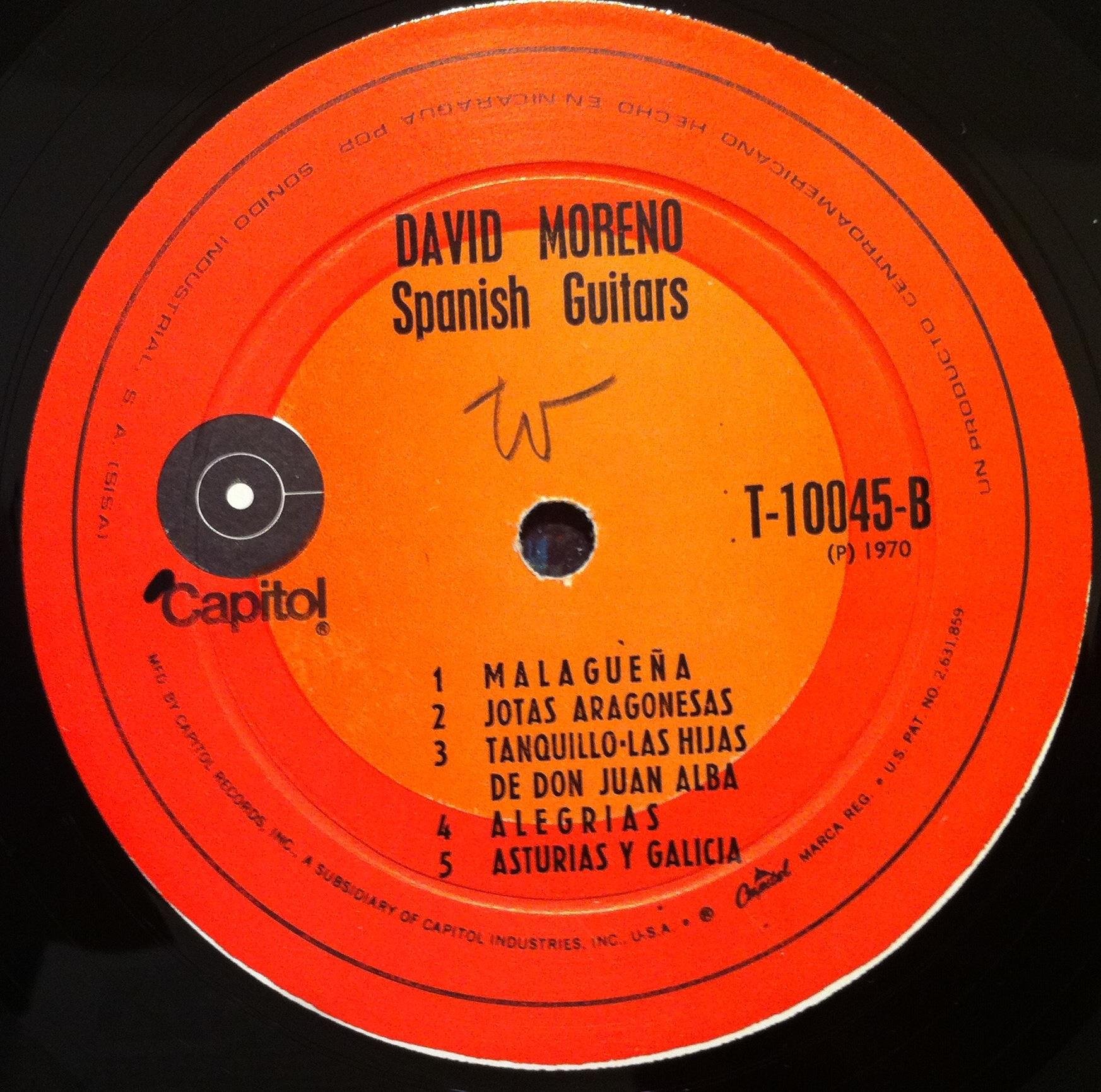 DAVID MORENO SPANISH GUITARS Vinyl Record - Authentic Flamenco Guitar Music for Relaxation, Dinner Parties & Cultural Events