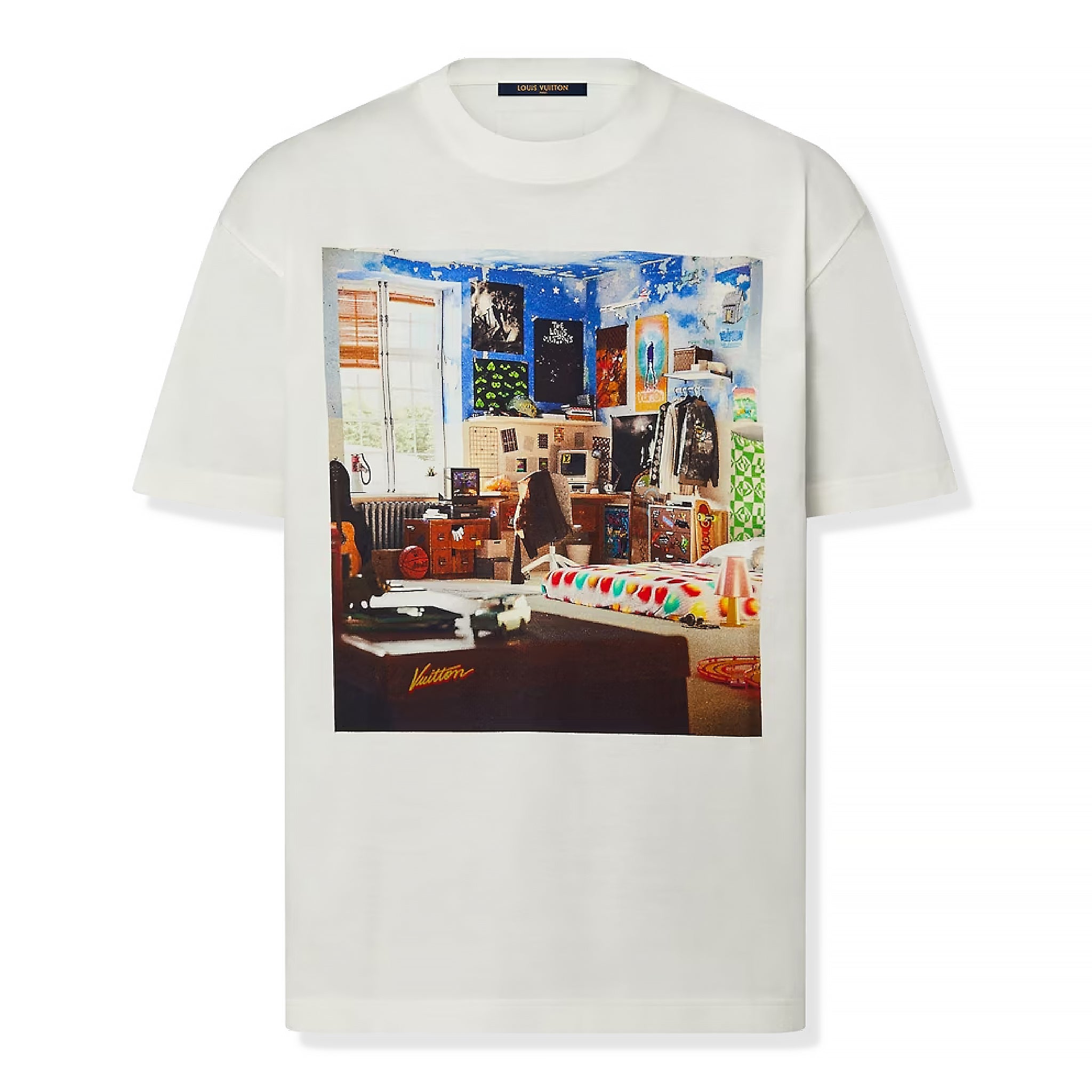 Louis Vuitton LV Teen Bedroom White T-Shirt for Boys & Girls - Stylish Casual Cotton Shirt for Teens, Sleepovers & Lounge Wear