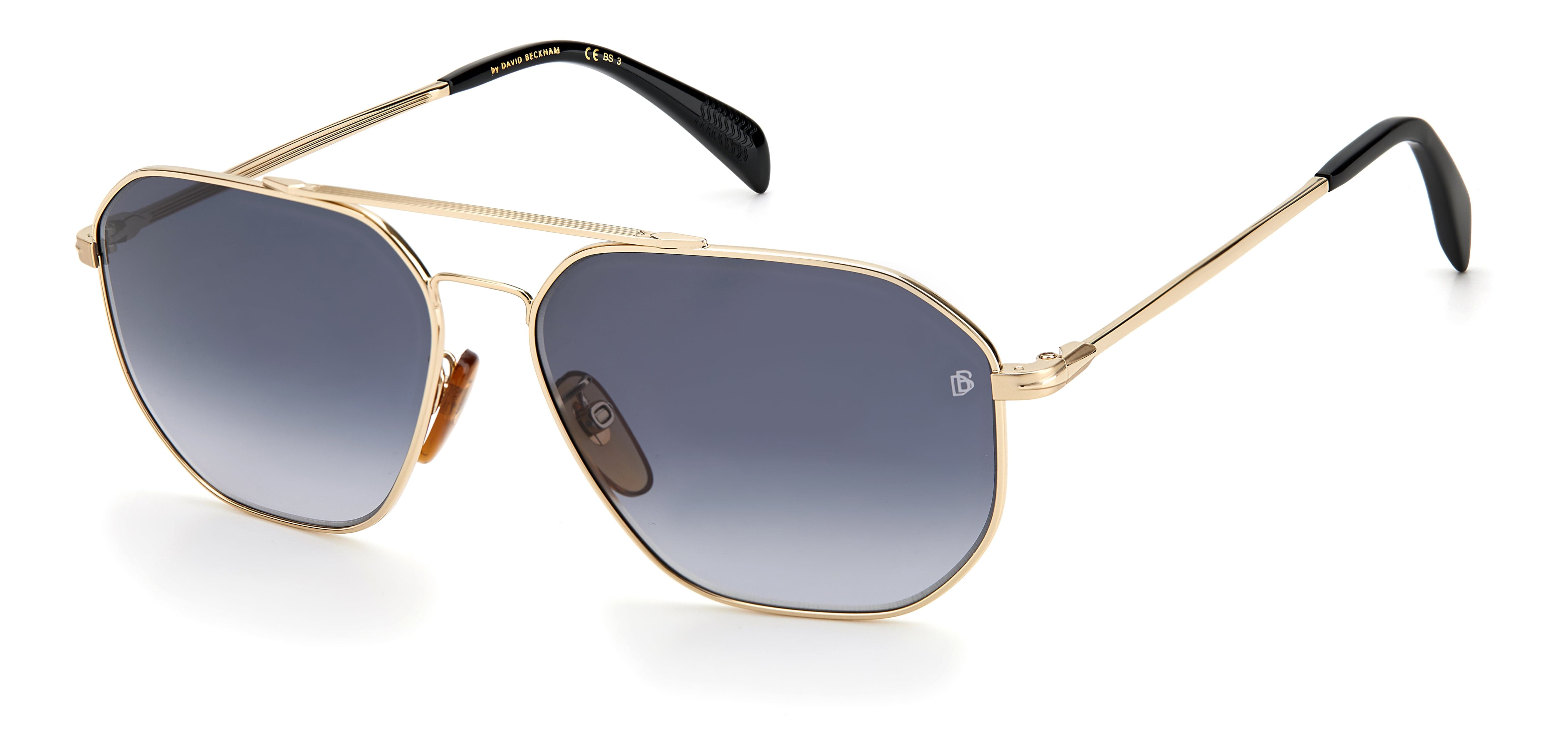 DAVID BECKHAM DB 1041/S RHL 6015 Polarized Sunglasses for Men - UV Protection Aviator Style Shades - Perfect for Driving, Beach & Outdoor Activities