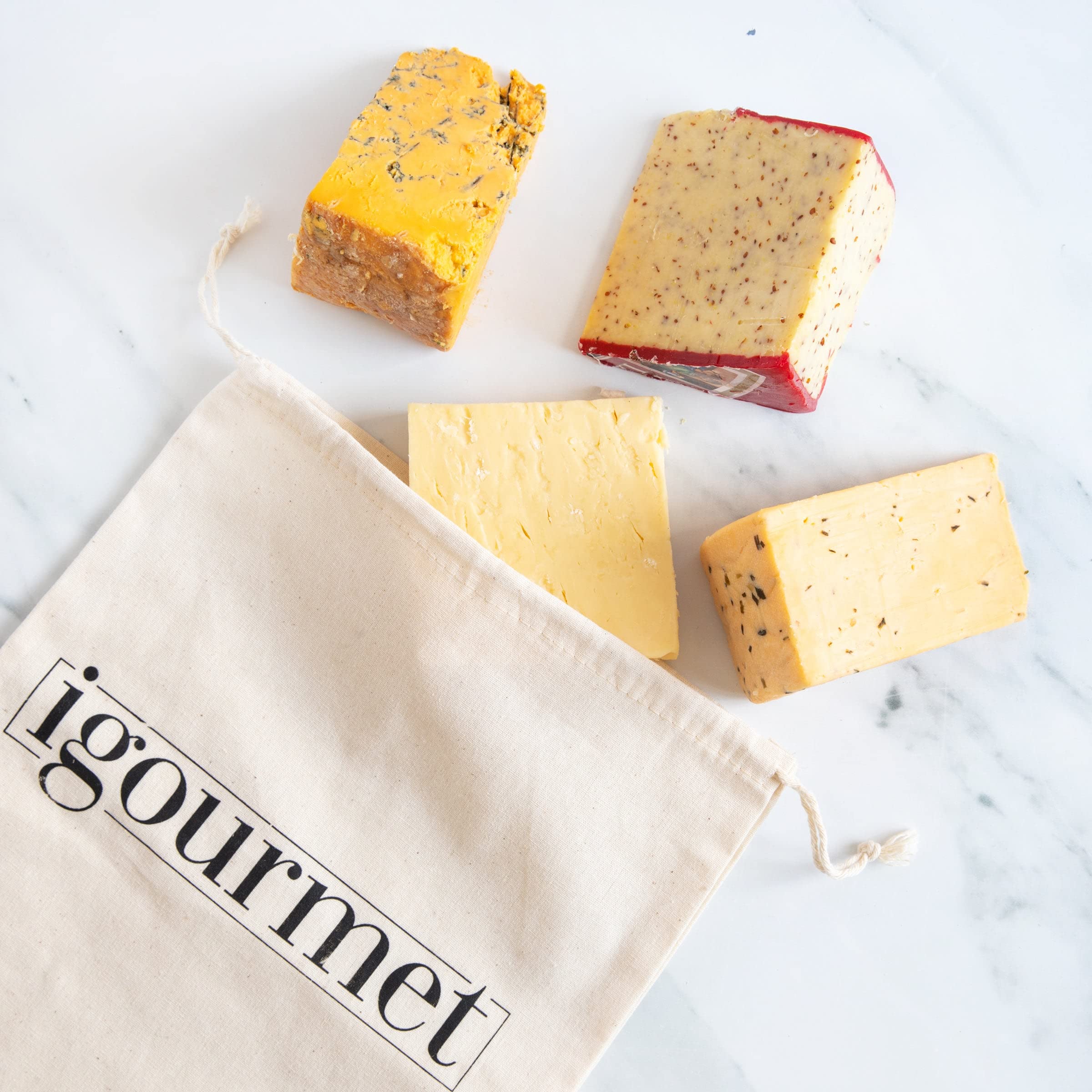 igourmet Premium Pub Cheese Assortment - 4 Unique Gourmet Cheeses (Cheddar with Caramelized Onion, Shropshire Blue, Irish Green Wax Cheddar, Red Dragon) | Perfect for Beer Pairing, Charcuterie Boards & Holiday Gifts | Artisan Cheese Selection for Parties & Entertaining