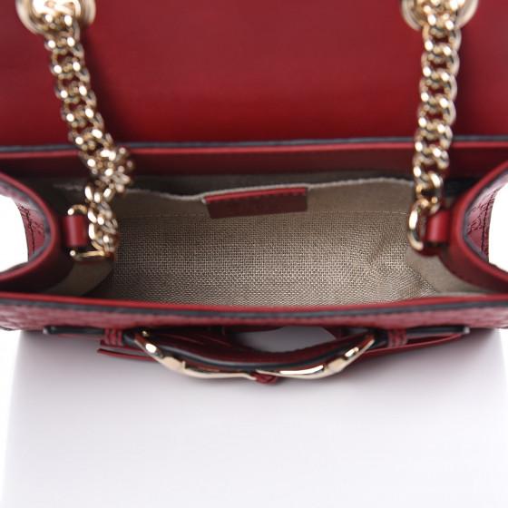 Gucci Emily Mini Micro Guccissima Leather Crossbody Bag in Red - Perfect for Date Night & Evening Events